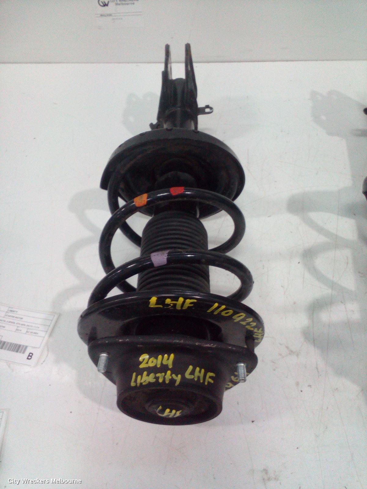 SUBARU LIBERTY LEFT FRONT STRUT, 5TH GEN, BLACK, STANDARD TYPE, 09/2012 - 11/2014 - Image 2