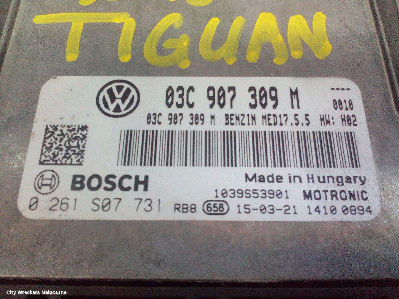 VOLKSWAGEN TIGUAN ECU, ENGINE ECU, PETROL, 1.4, AUTO T/M, ECU ONLY, 5N, 07/2011 - 08/2016 - Image 3