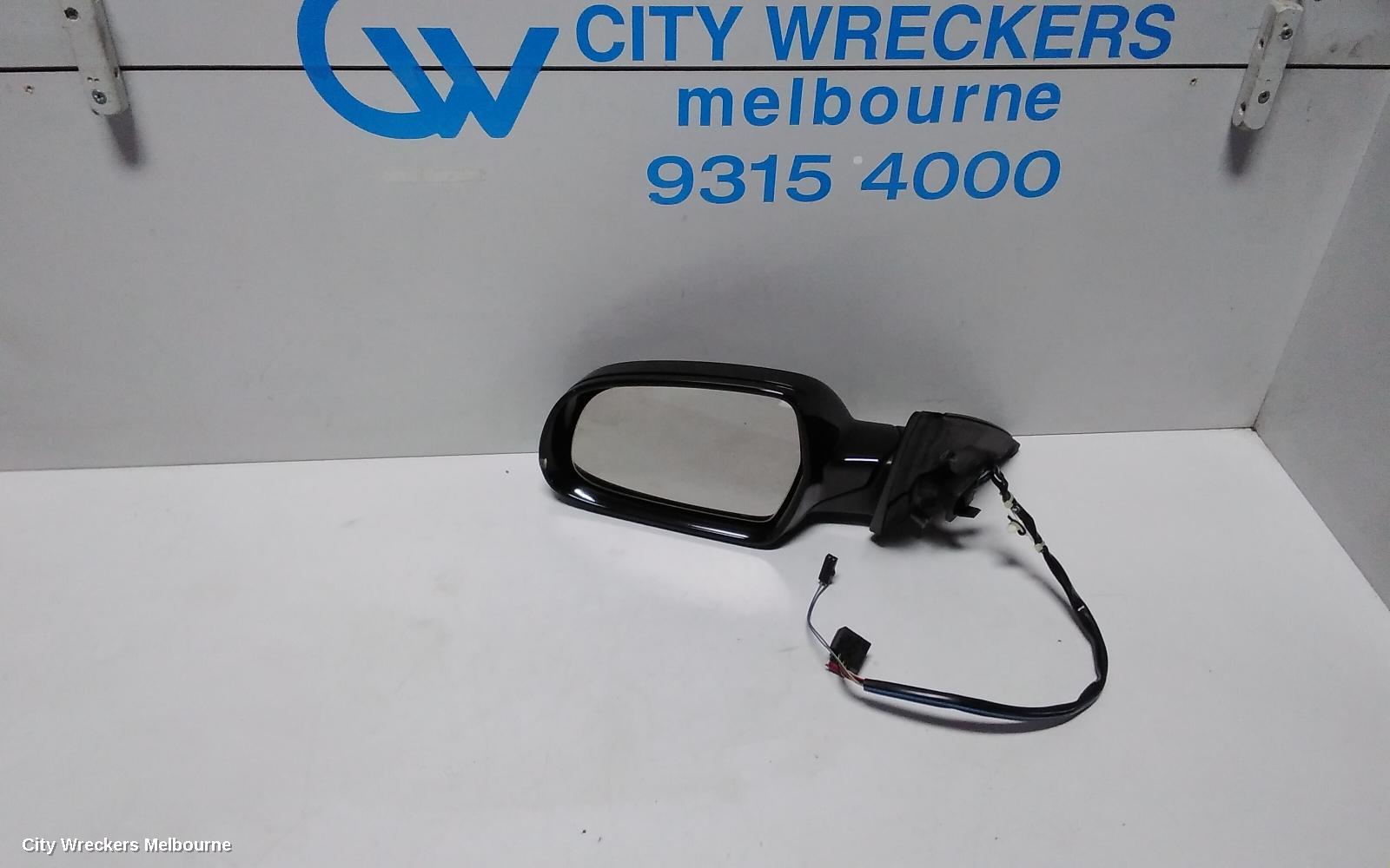 AUDI A4 LEFT DOOR MIRROR, B8 8K, A4/S4, MANUAL FOLD, NO LANE CHANGE ASSIST TYPE, 2 PLUG (6/2 WIRE), 05/2009 - 09/2015 - Image 1