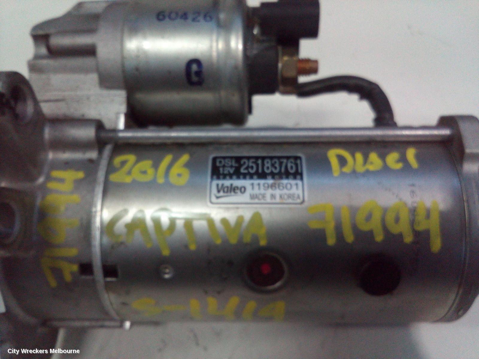 HOLDEN CAPTIVA STARTER, DIESEL, 2.2, CG, 3-BOLT TYPE, 01/2011 - 06/2018 - Image 2