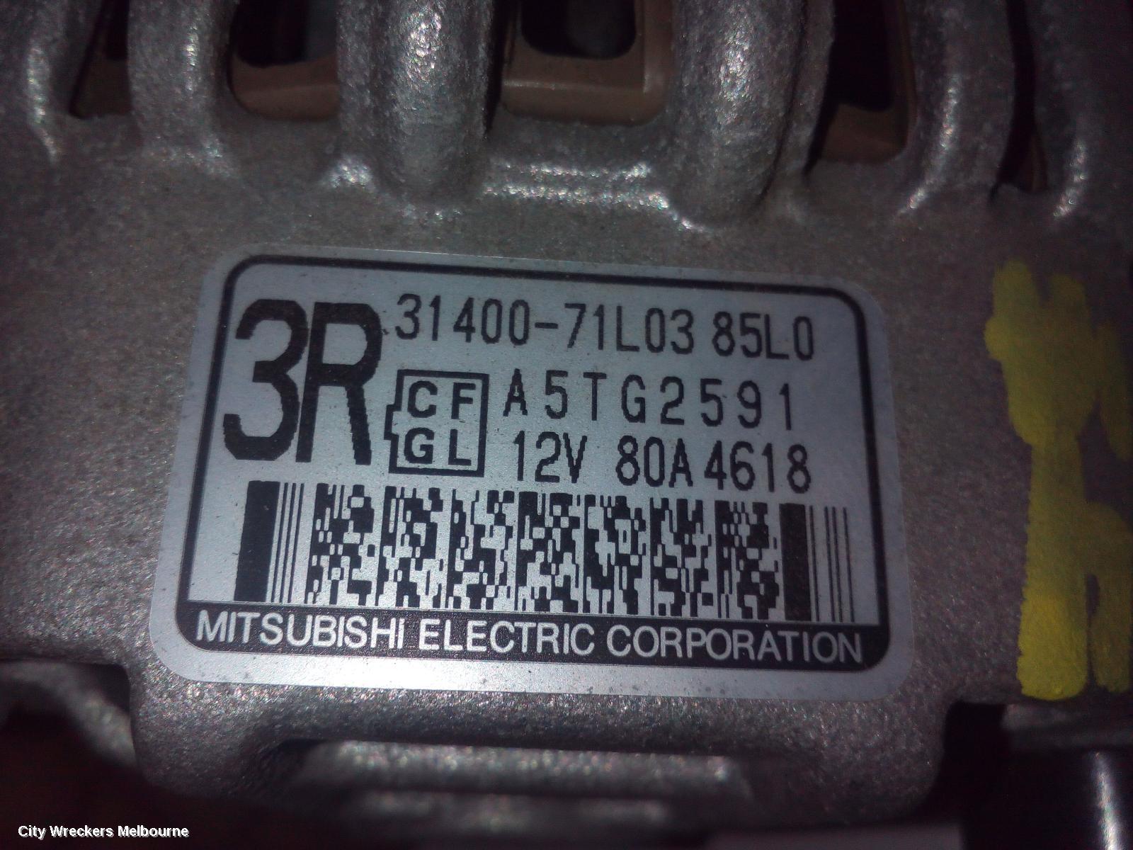 SUZUKI SWIFT ALTERNATOR, PETROL, MITSUBISHI 80AMP, FZ, 08/2010 - 03/2017 - Image 2