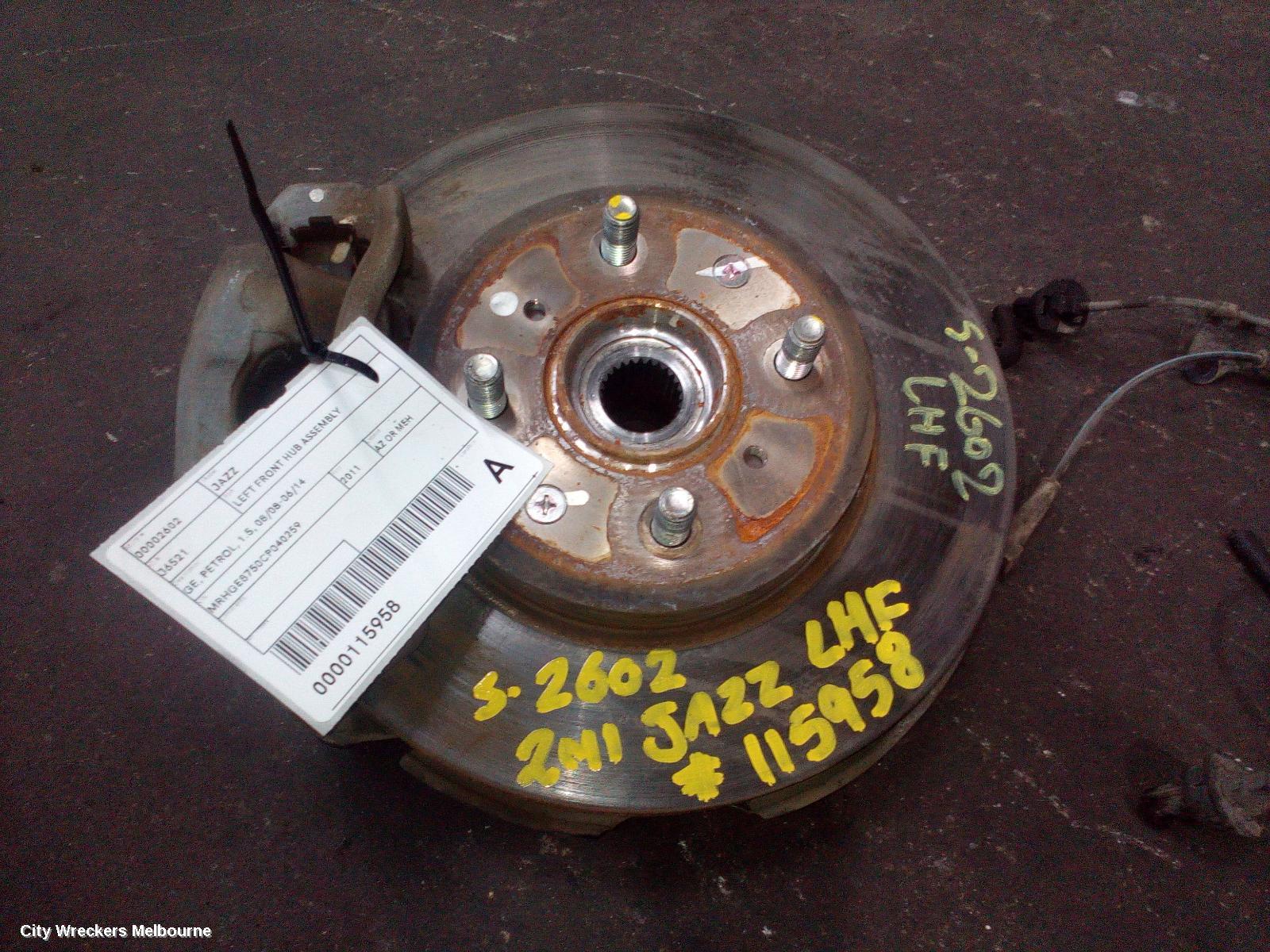 HONDA JAZZ LEFT FRONT HUB ASSEMBLY, GE, PETROL, 1.5, 08/2008 - 06/2014 - Image 1