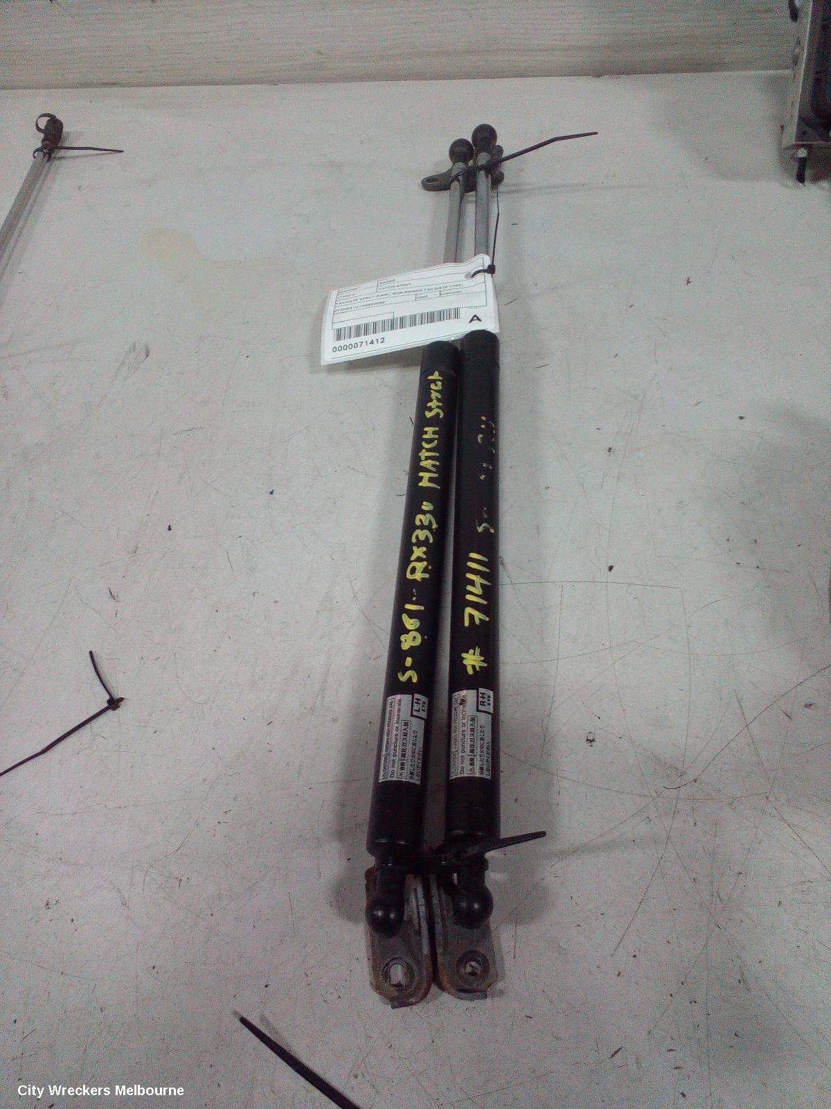LEXUS RX SERIES HATCH STRUT, TAILGATE STRUT (PAIR), NON POWER TAILGATE TYPE, MCU3/GSU3/MHU3#, 04/2003 - 11/2008 - Image 1