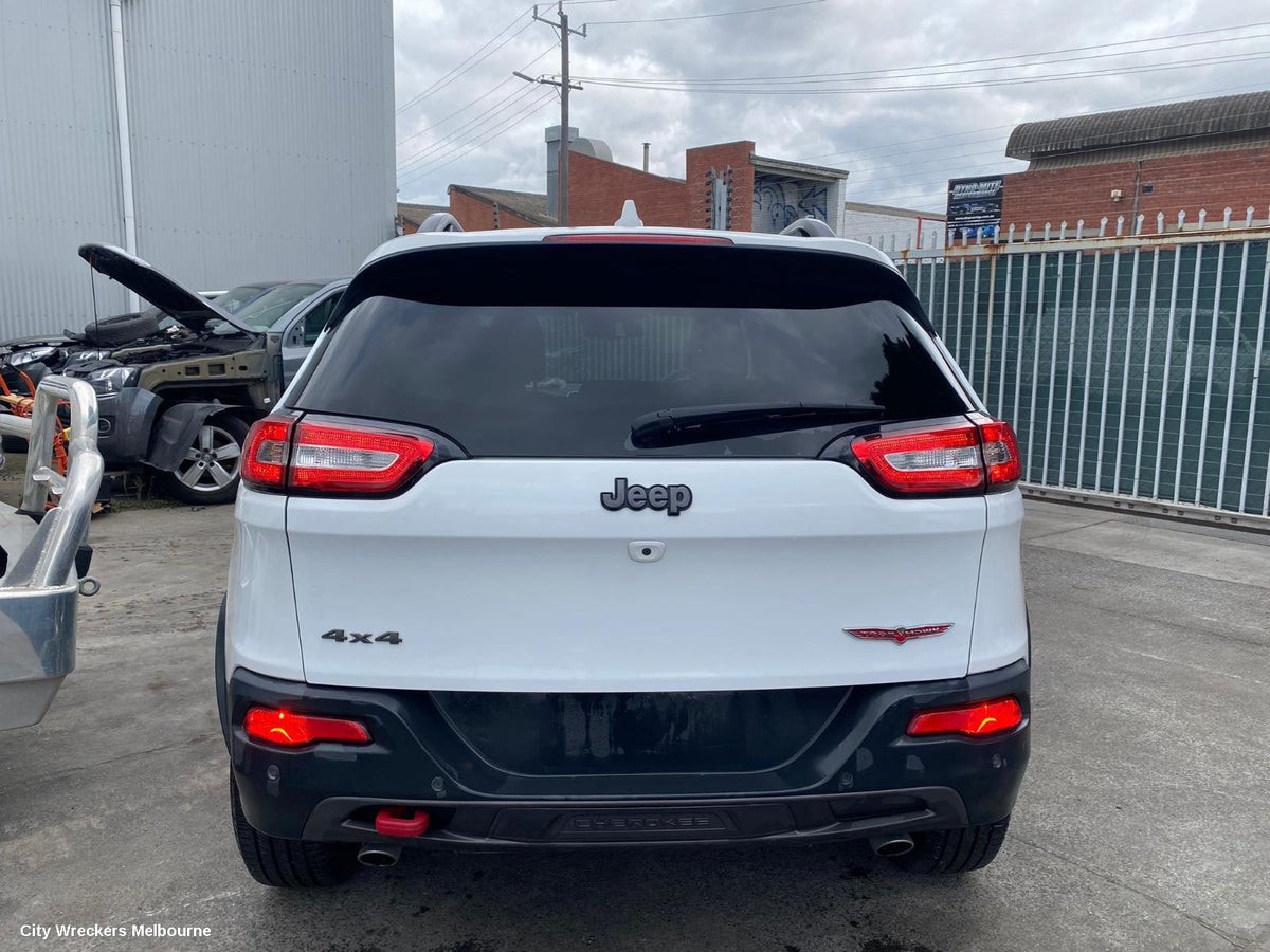 JEEP CHEROKEE REAR BUMPER, KL, BUMPER BAR (3 PIECE), TRAILHAWK, W/ PARK SENSOR TYPE, 02/2014 - 03/2018 - Image 1