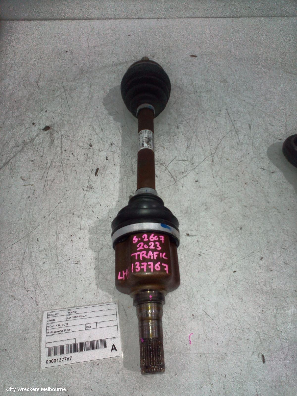 RENAULT TRAFIC LEFT DRIVESHAFT, FRONT, X82, 01/2015 ONWARDS - Image 2