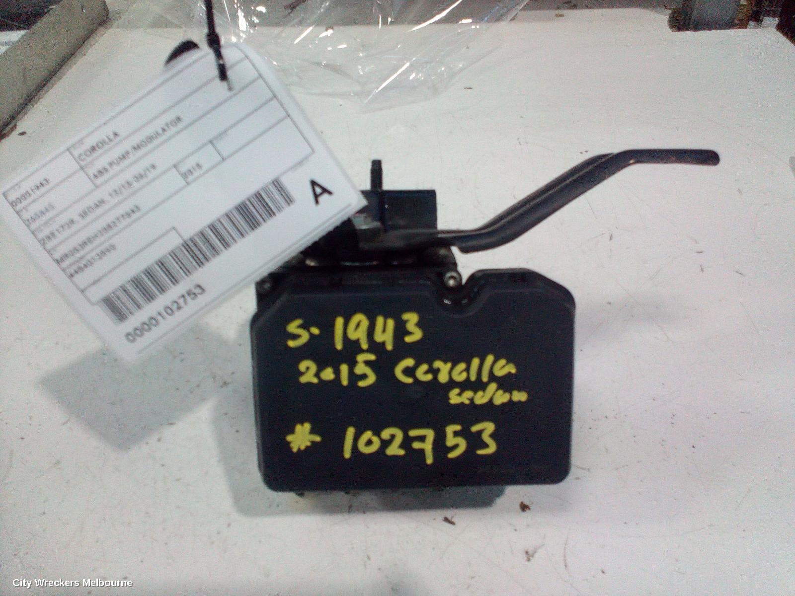 TOYOTA COROLLA ABS PUMP/MODULATOR, ZRE172R, SEDAN, 12/2013 - 06/2019 - Image 1