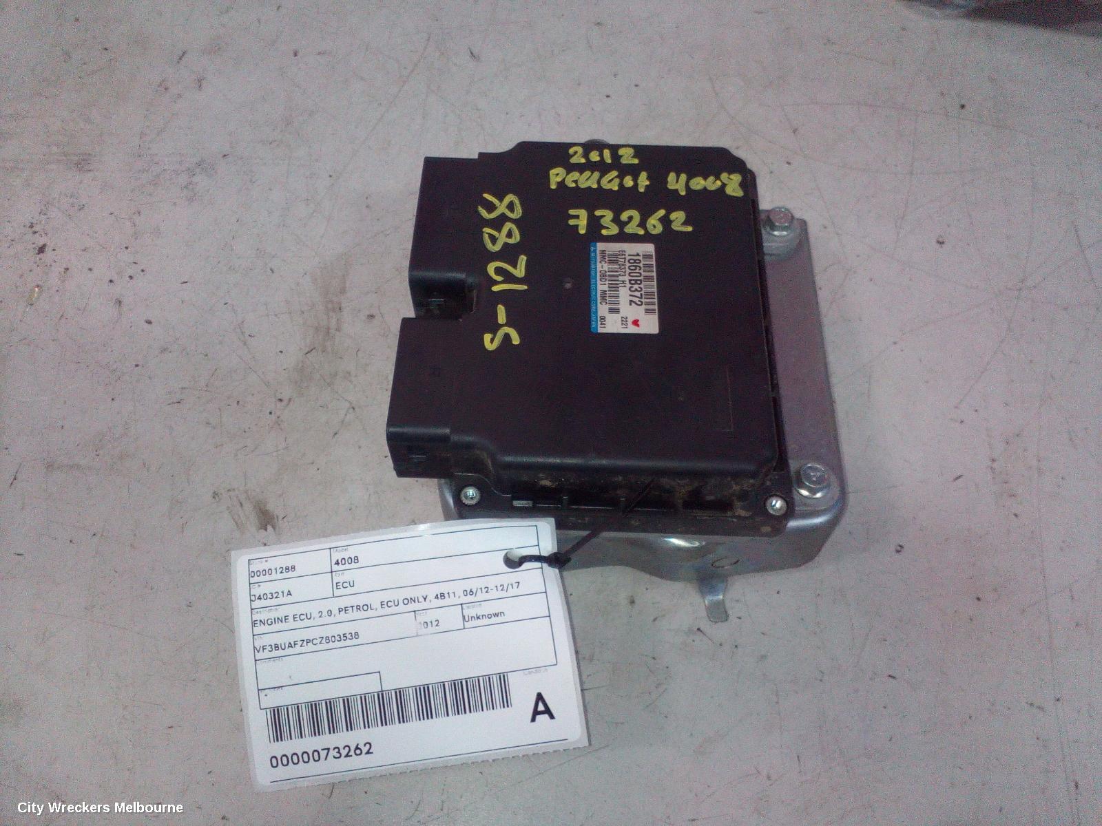 PEUGEOT 4008 ECU, ENGINE ECU, 2.0, PETROL, ECU ONLY, 4B11, 06/2012 - 12/2017 - Image 2