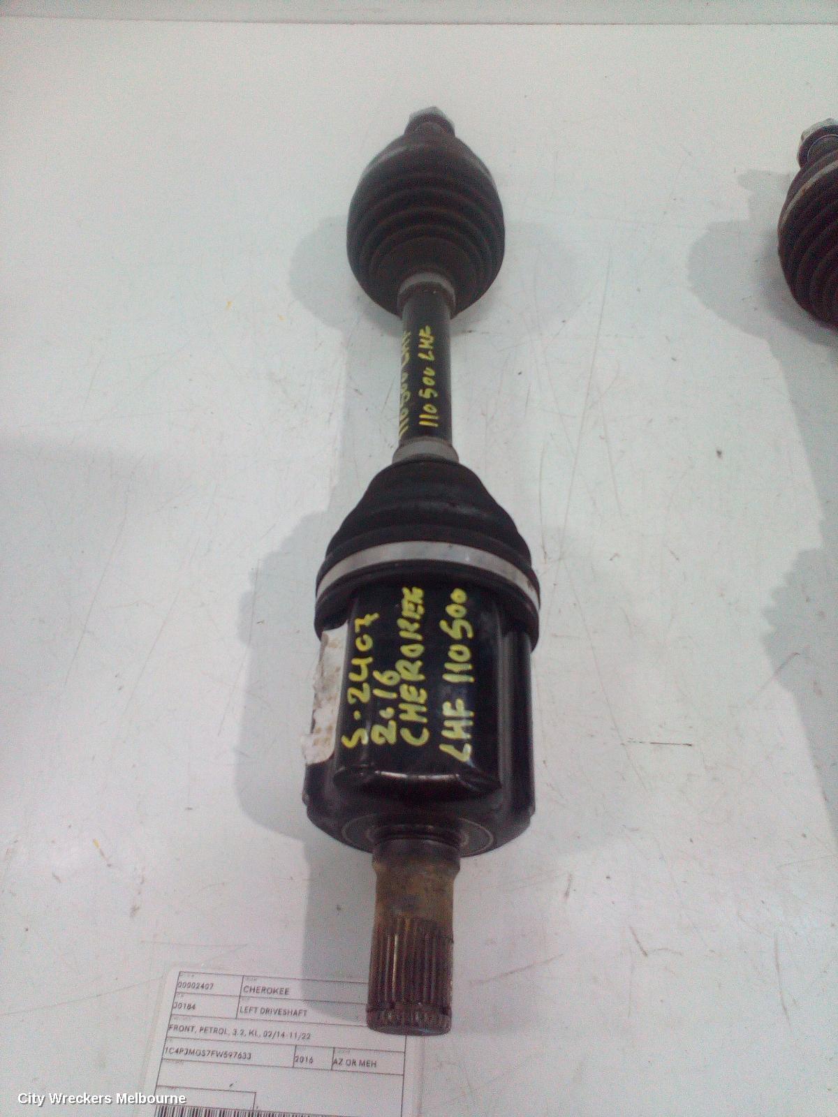 JEEP CHEROKEE LEFT DRIVESHAFT, FRONT, PETROL, 3.2, KL, 02/2014 - 11/2022 - Image 1