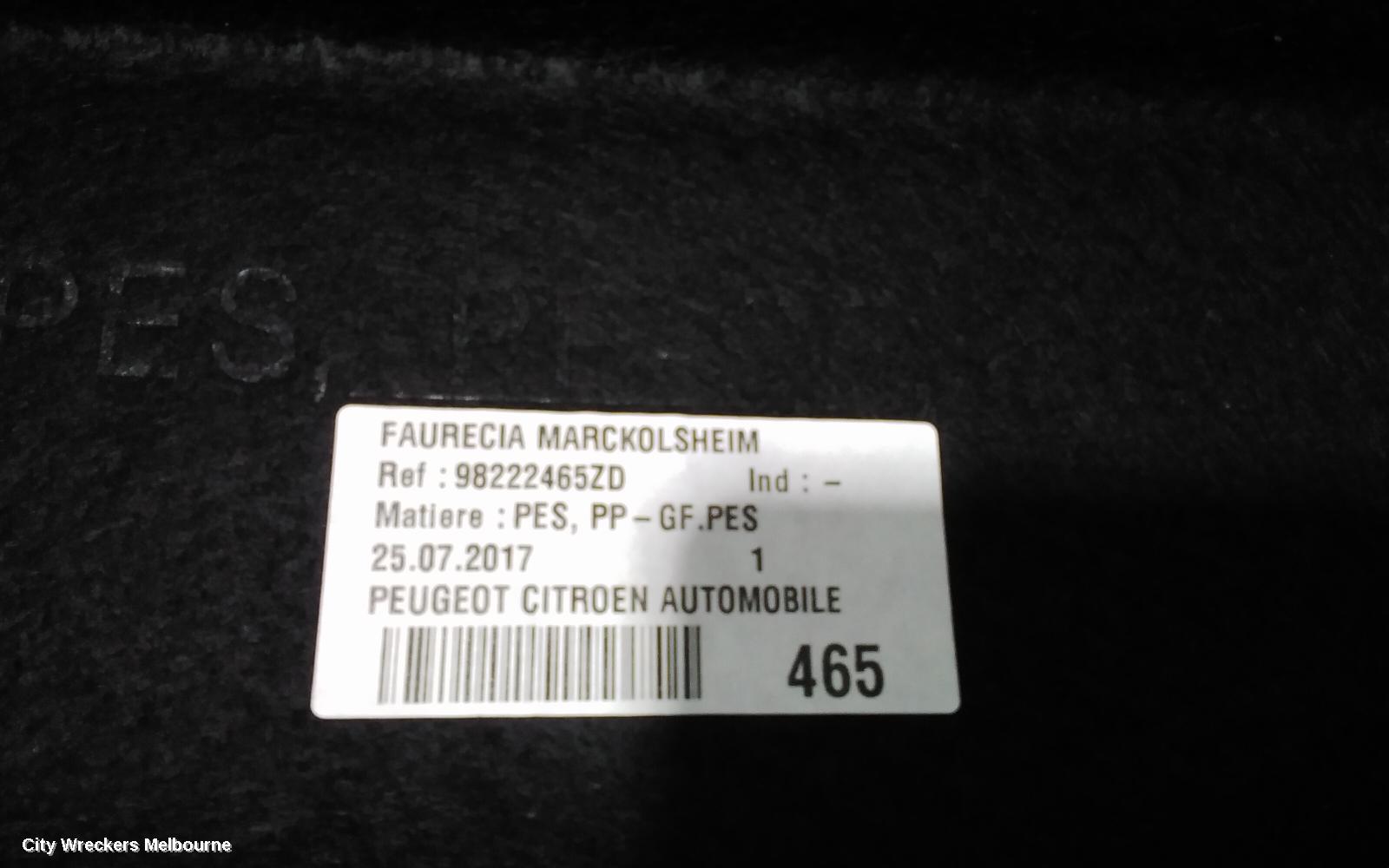 PEUGEOT 308 PARCEL SHELF CARGO BLIND, T9, 10/2014 - 05/2021 - Image 2