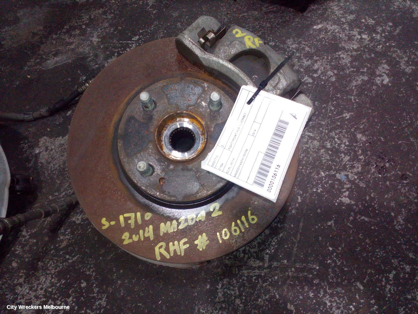 MAZDA 2 RIGHT FRONT HUB ASSEMBLY, DJ/DL, 09/2014 ONWARDS - Image 2