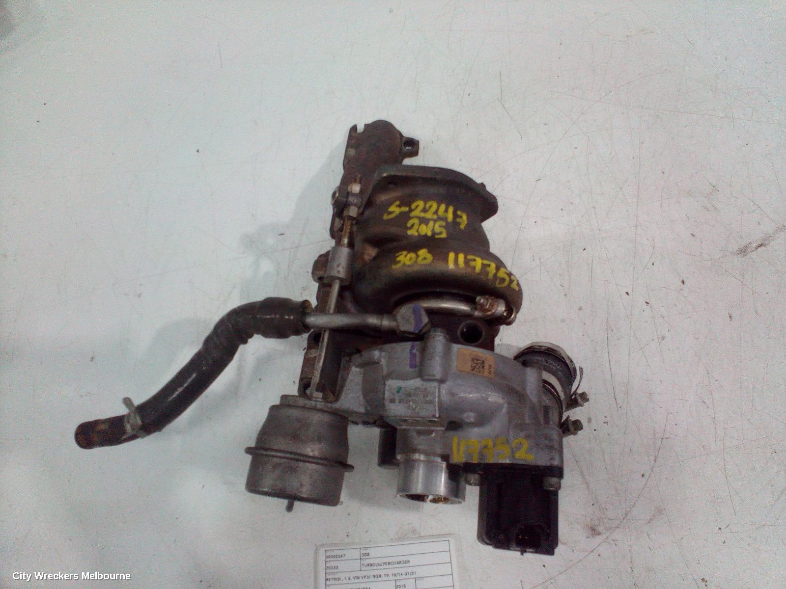 PEUGEOT 308 TURBO SUPERCHARGER, PETROL, 1.6, VIN VF3L*5GX, T9, 10/2014 - 01/2021 - Image 2