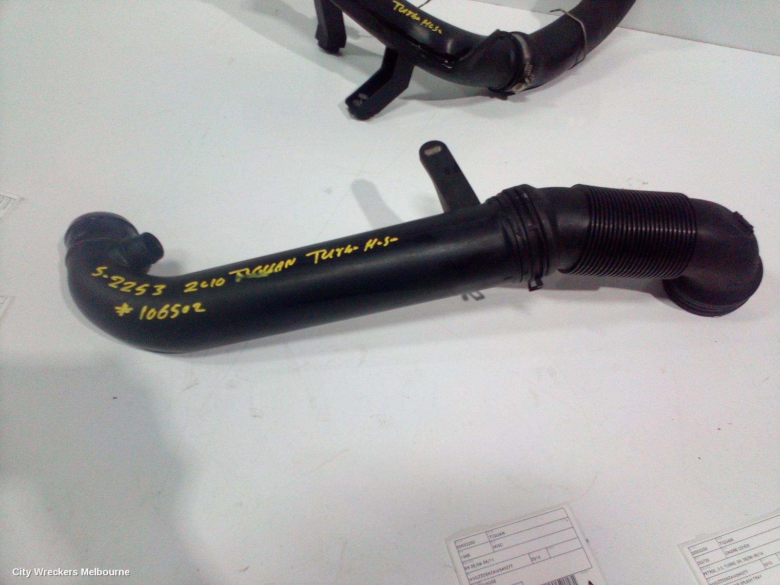 VOLKSWAGEN TIGUAN, 5N 05/2008 - 09/2011, TURBO HOSE: 106502 - Image 2