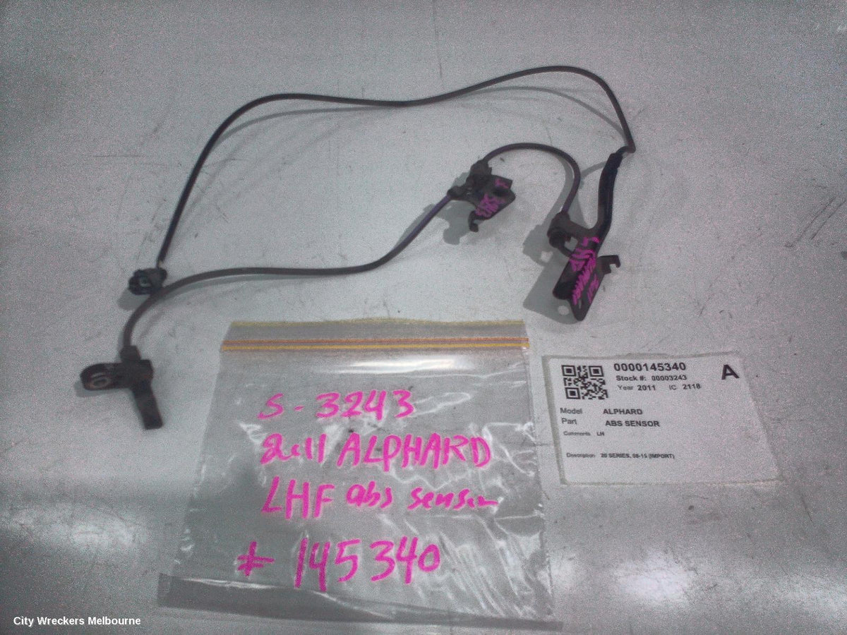 TOYOTA ALPHARD ABS SENSOR, 20 SERIES, 08-15 (IMPORT) - Image 2