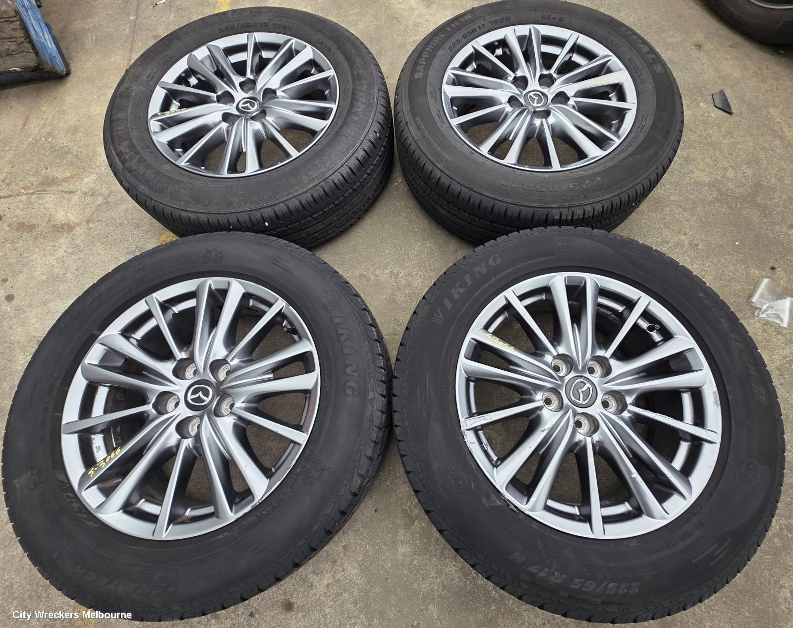 MAZDA CX5 WHEEL MAG, FACTORY, 17X7IN, MULTI SPOKE, DARK GREY, KF, 02/2017 - 04/2018 - Image 2