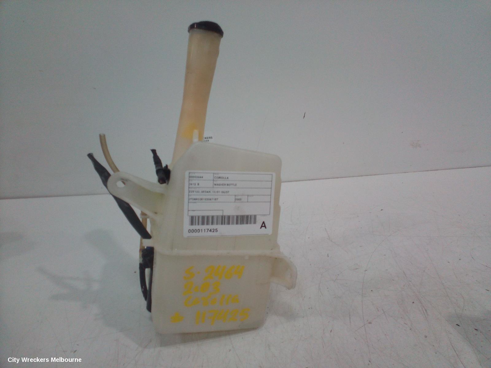 TOYOTA COROLLA WASHER BOTTLE, ZZE122, SEDAN, 12/2001 - 06/2007 - Image 2