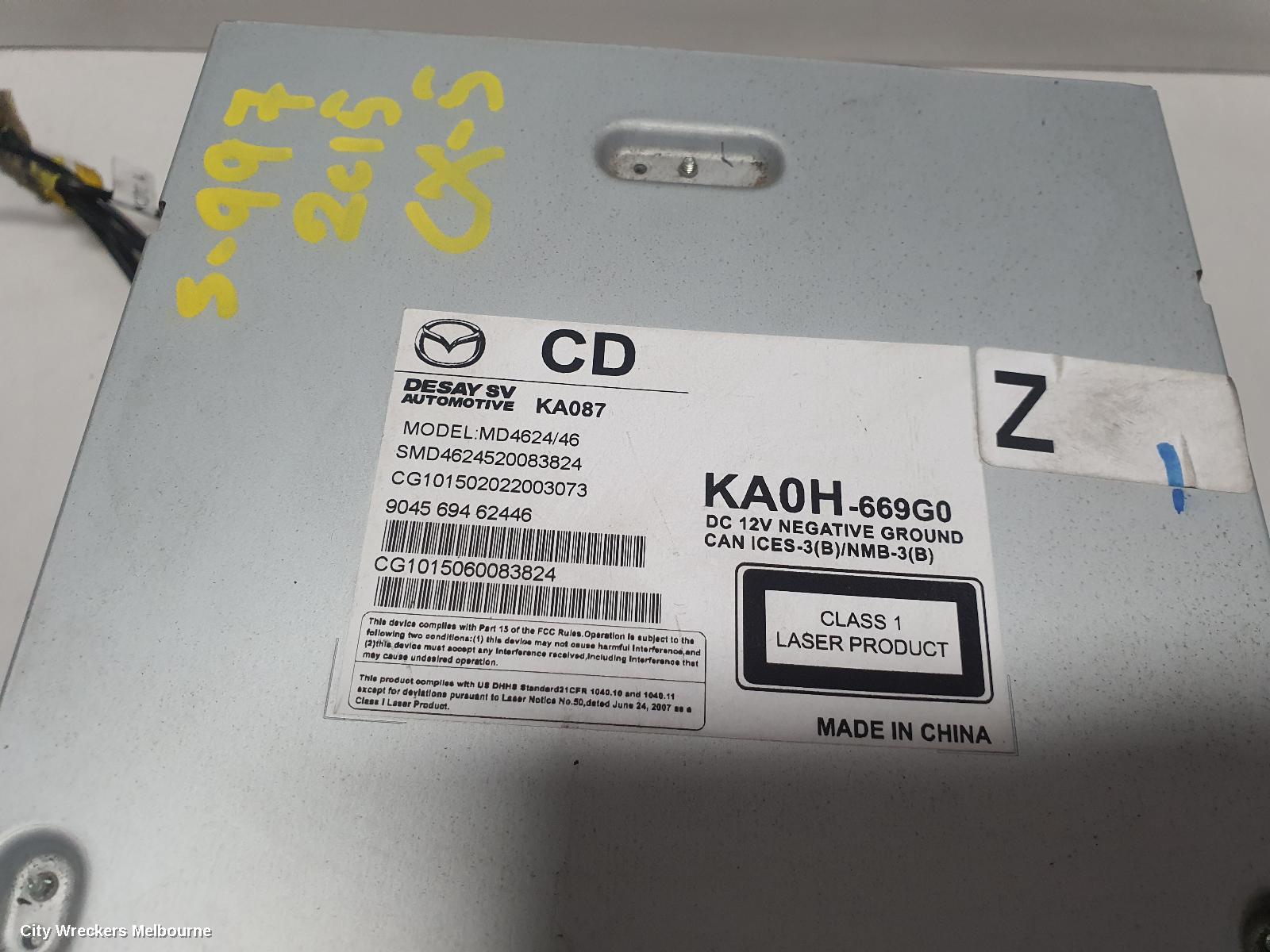 MAZDA CX5 RADIO/CD/DVD/SAT/TV, TOUCH SCREEN, 7IN, KE, 01/2015 - 12/2016 - Image 2