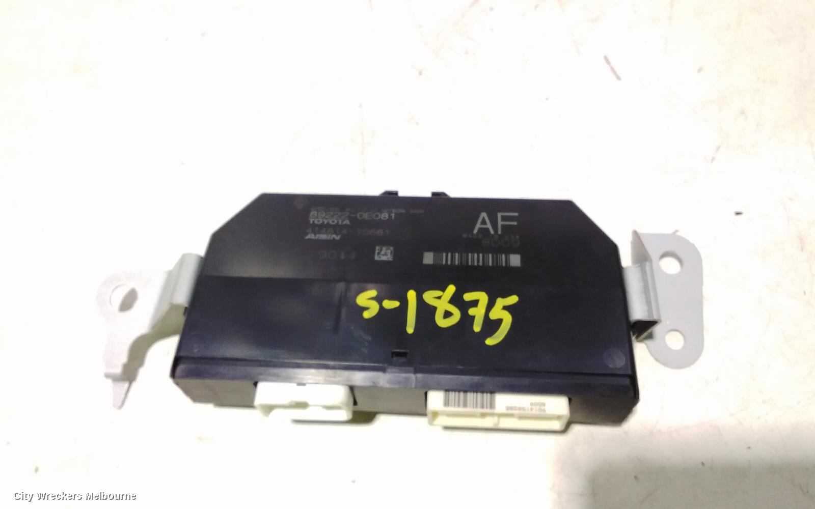 TOYOTA KLUGER, XU50 SERIES, 03/2014 - 02/2021, 89222-OEO81 ~ COMPUTER, MULTIPLEX NETWORK DOOR: 98584 - Image 2