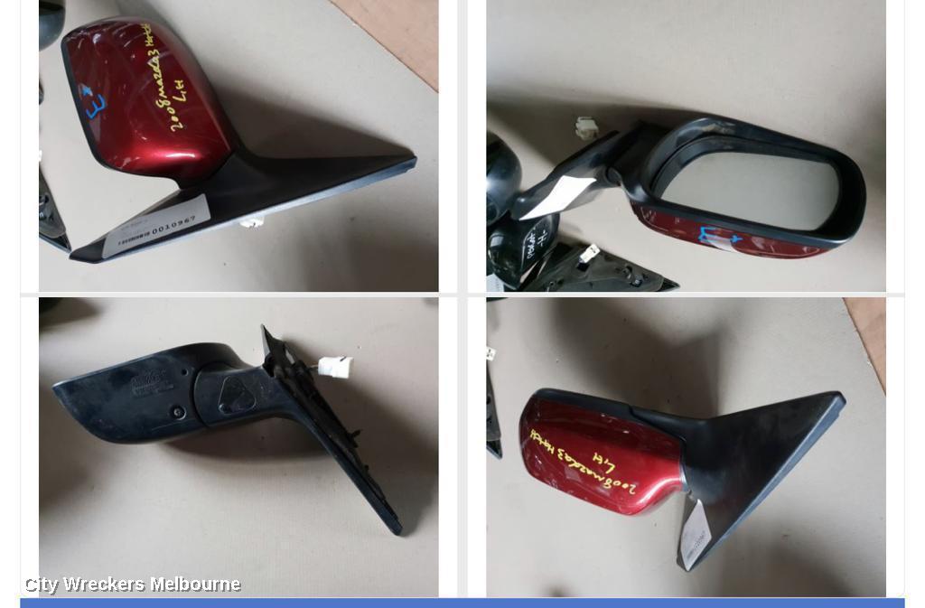 MAZDA 3 LEFT DOOR MIRROR, BK, POWER, SEDAN/HATCH, NON MPS, 3 WIRE TYPE, 10/2003 - 04/2009 - Image 1