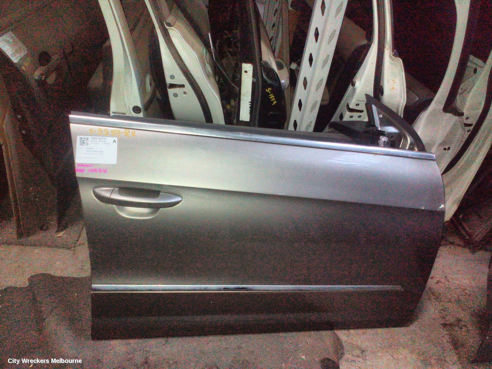VOLKSWAGEN PASSAT RIGHT FRONT DOOR, 3CC, SEDAN, 08/2008 - 12/2016 - Image 1