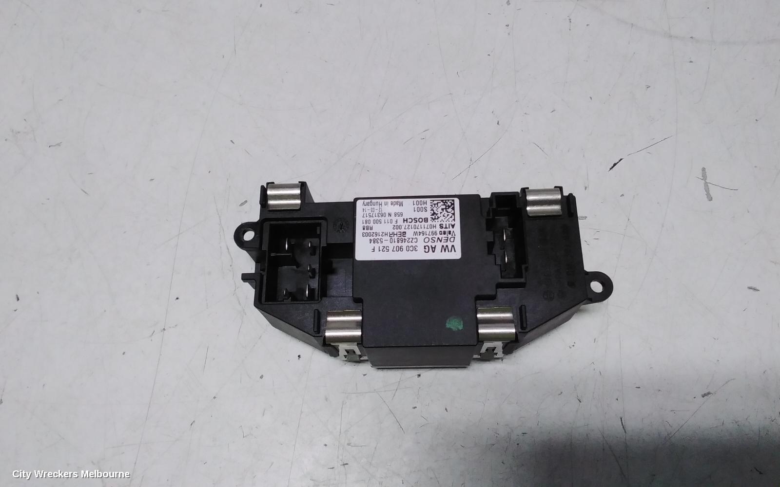 AUDI A3, 8P, 06/2004 - 02/2013, AUDI A3 FAN SPEED RESISTER   P/N 3C0907 521 F  DENSO : 109417 - Image 3