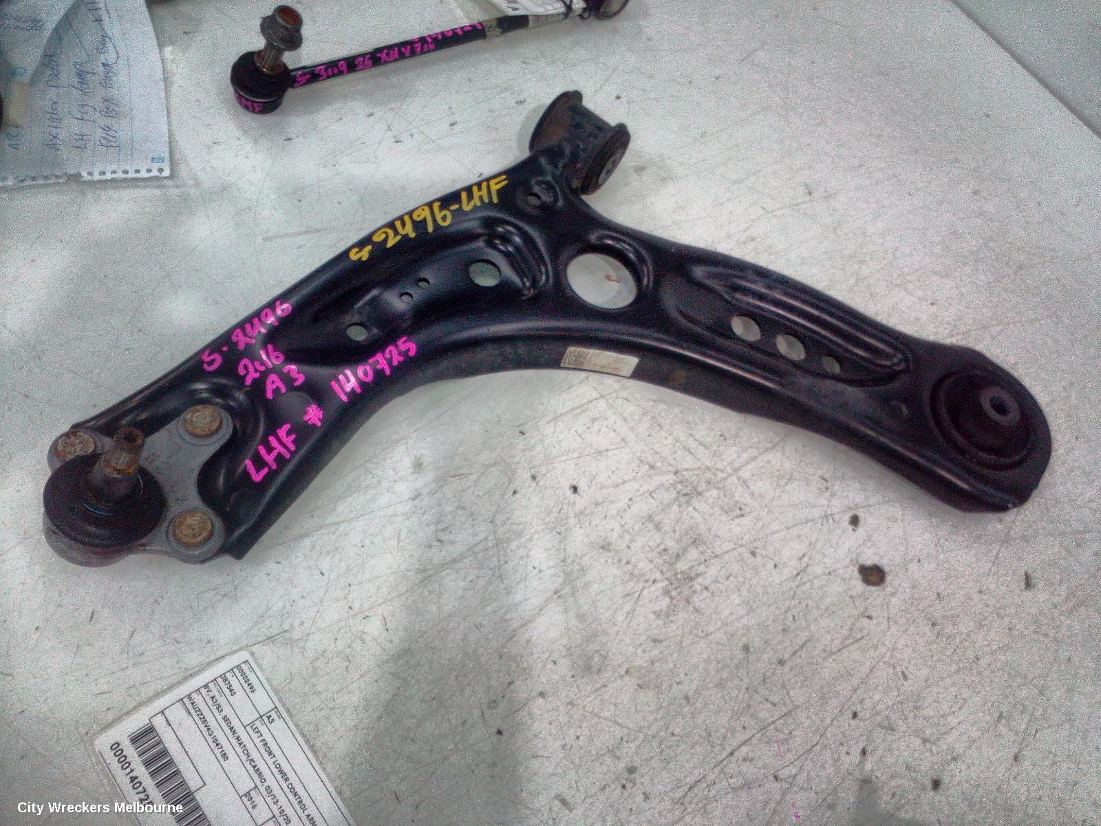AUDI A3 LEFT FRONT LOWER CONTROL ARM, 8V, A3/S3, SEDAN/HATCH/CABRIO, 03/2013 - 10/2020 - Image 2