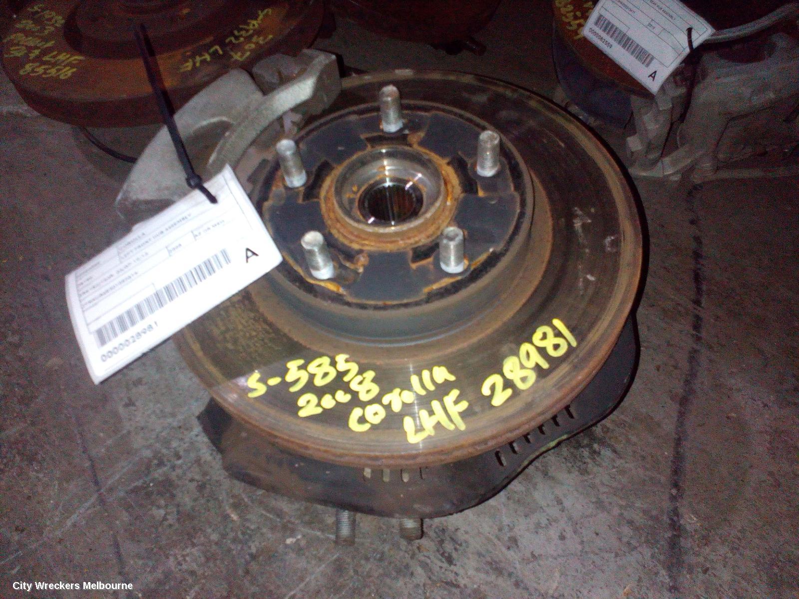 TOYOTA COROLLA LEFT FRONT HUB ASSEMBLY, ZRE152/20153R, 03/2007 - 12/2013 - Image 2