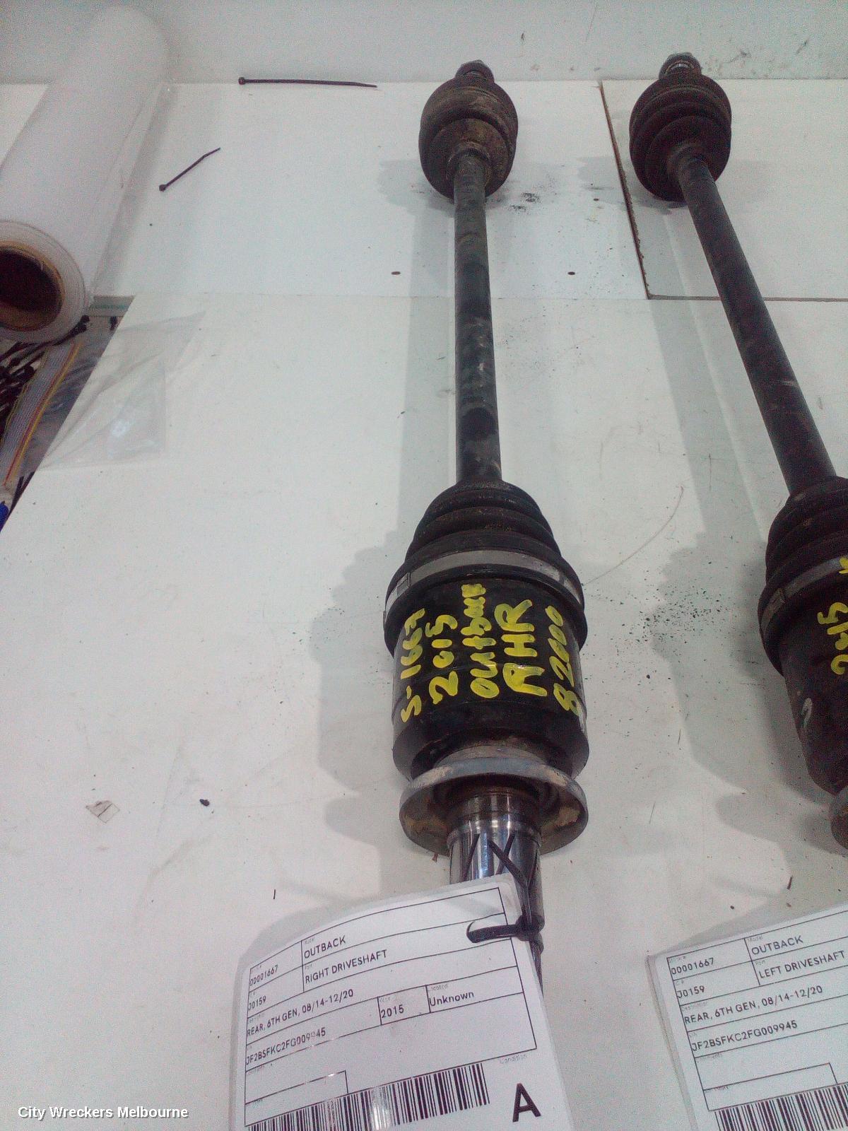 SUBARU OUTBACK RIGHT DRIVESHAFT, REAR, 6TH GEN, 08/2014 - 12/2020 - Image 1