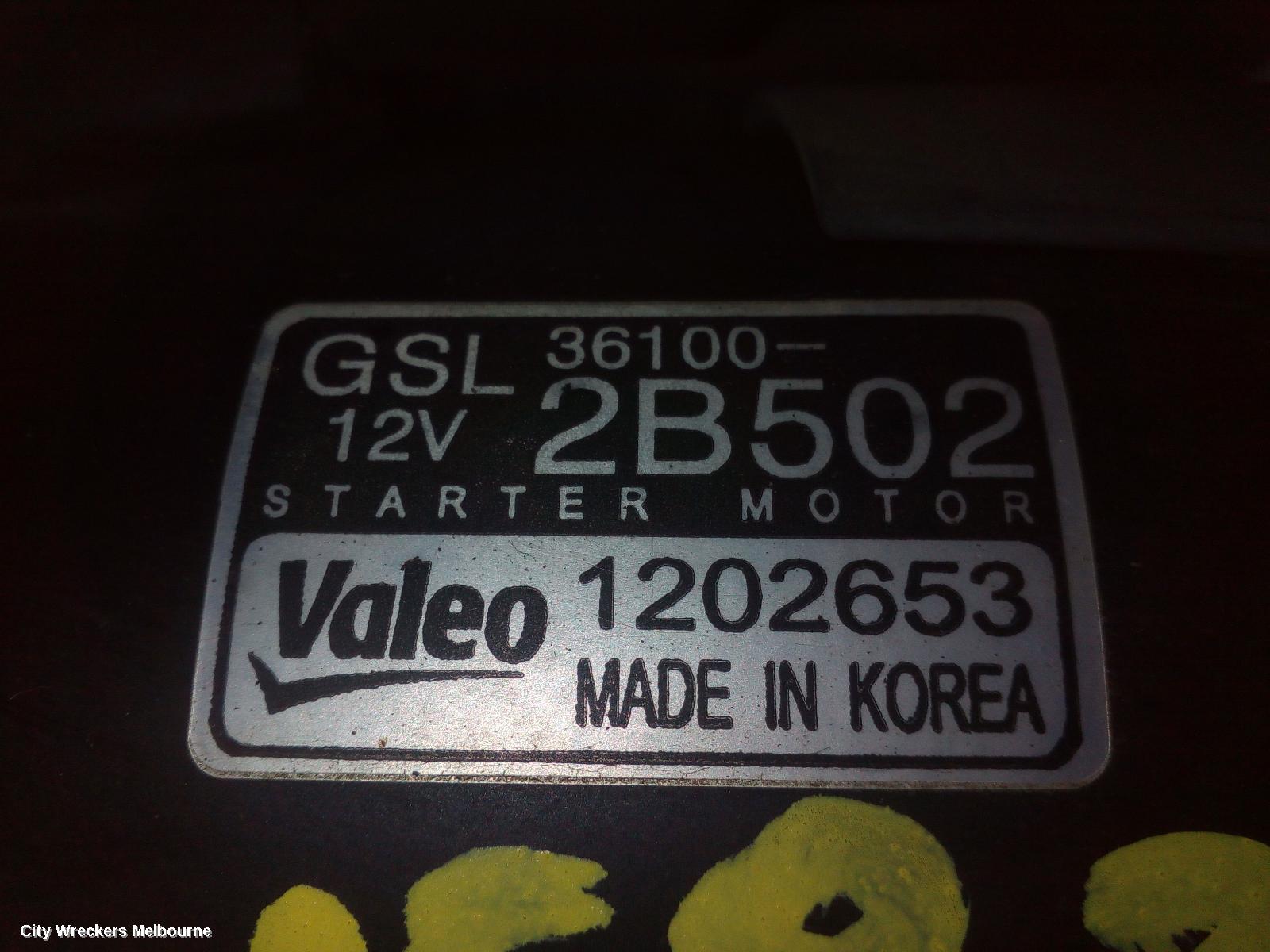 HYUNDAI VELOSTER STARTER, 1.6, G4FJ, TURBO, AUTO/MANUAL T/M, 07/2012 - 02/2018 - Image 3