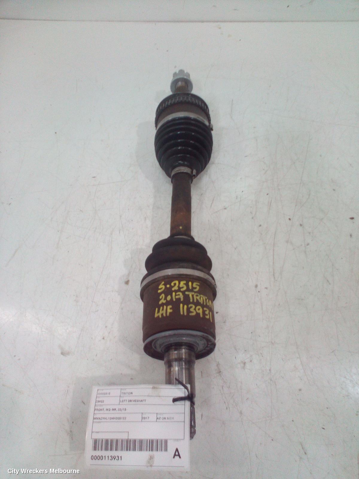 MITSUBISHI TRITON LEFT DRIVESHAFT, FRONT, MQ-MR, 03/2015 ONWARDS - Image 3