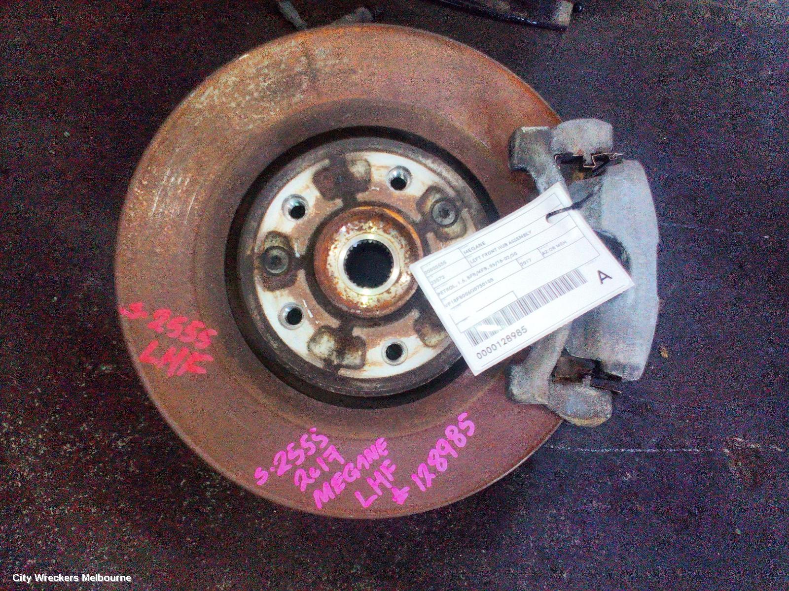 RENAULT MEGANE LEFT FRONT HUB ASSEMBLY, PETROL, 1.6, BFB/KFB, 06/2016 - 02/2020 - Image 1
