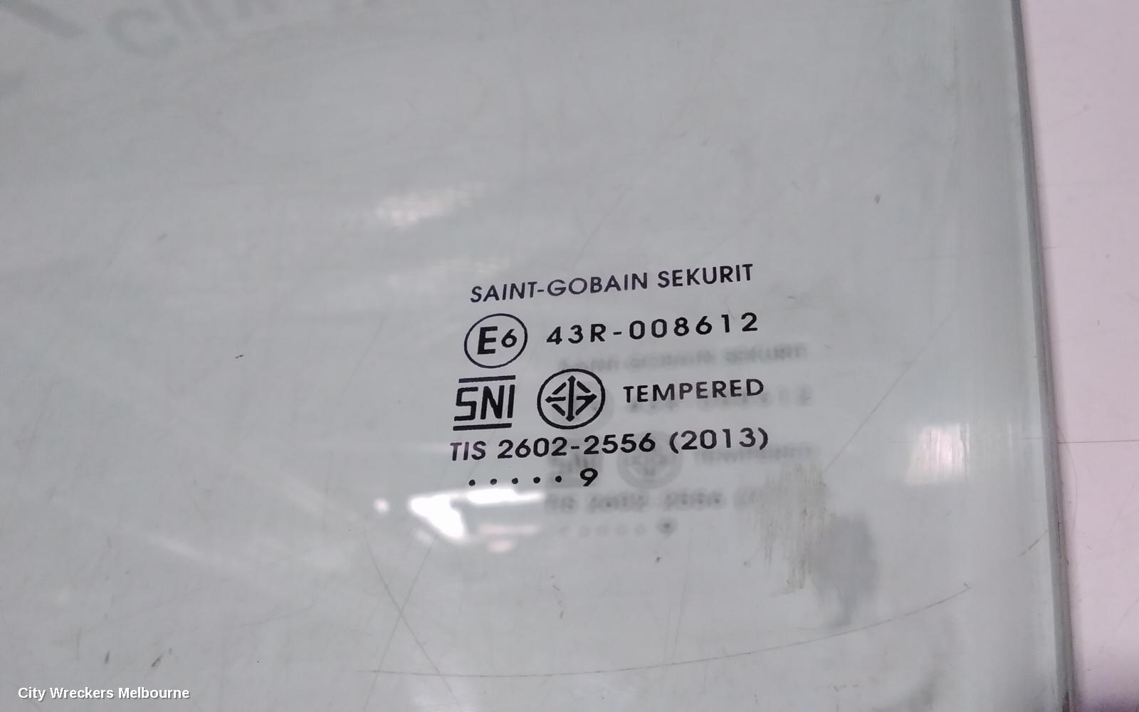 MITSUBISHI TRITON LEFT FRONT DOOR WINDOW, SINGLE/DUAL CAB, MQ, 04/2015 ONWARDS - Image 3