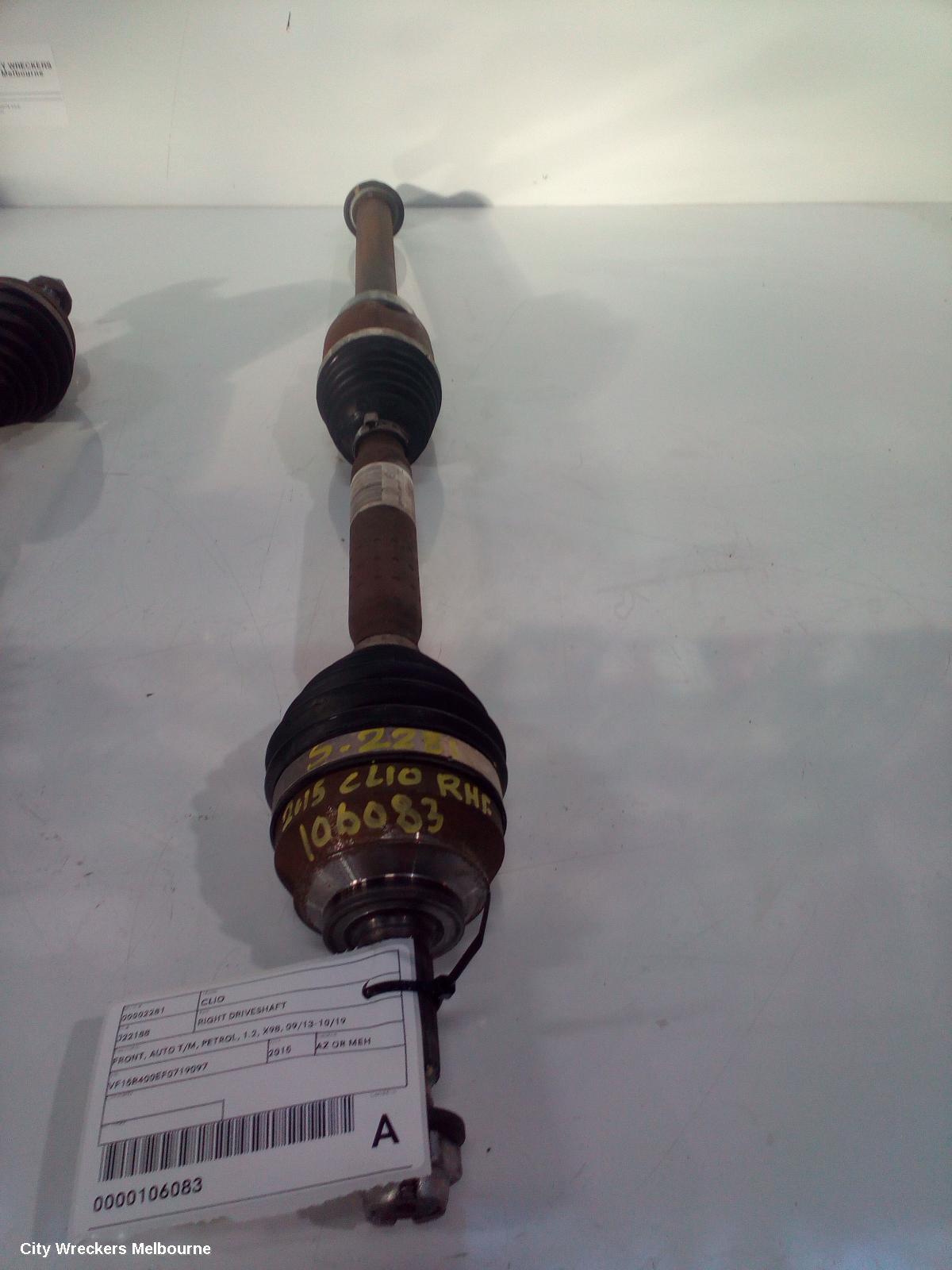 RENAULT CLIO RIGHT DRIVESHAFT, FRONT, AUTO T/M, PETROL, 1.2, X98, 09/2013 - 10/2019 - Image 1