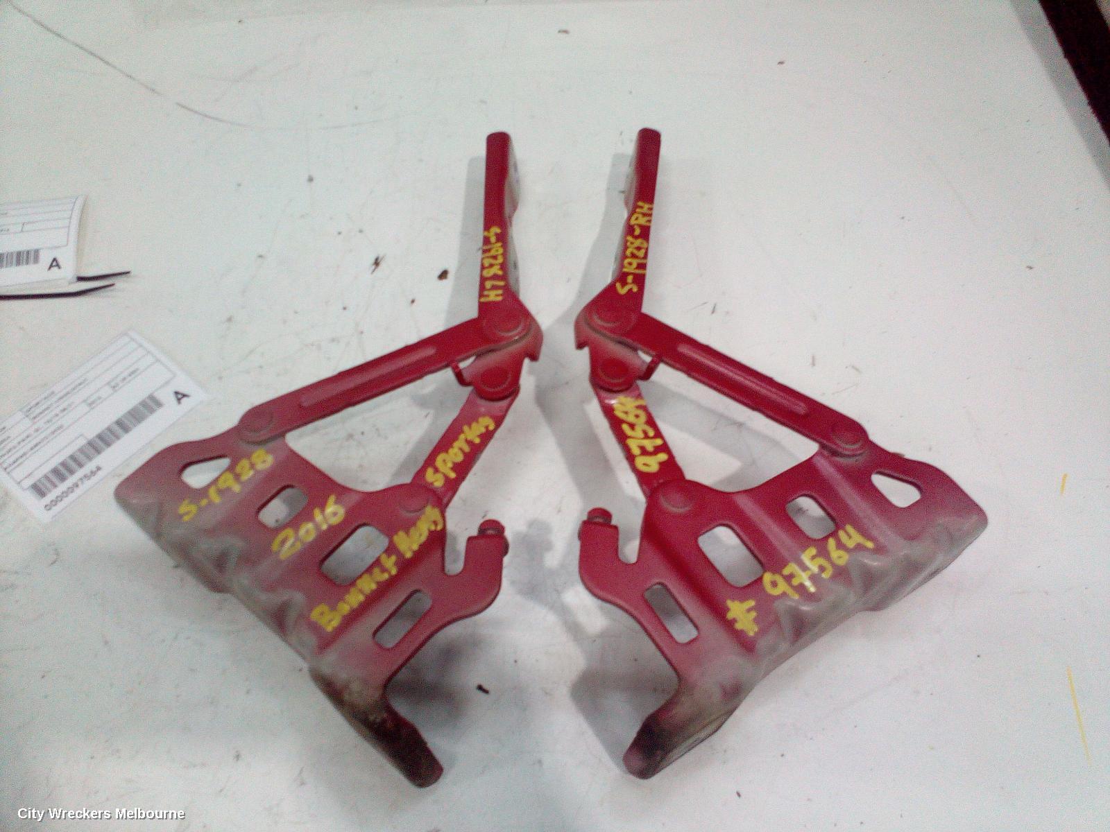 KIA SPORTAGE BONNET HINGE/STRUT, HINGES (PAIR), QL, 10/2015 - 08/2021 - Image 2