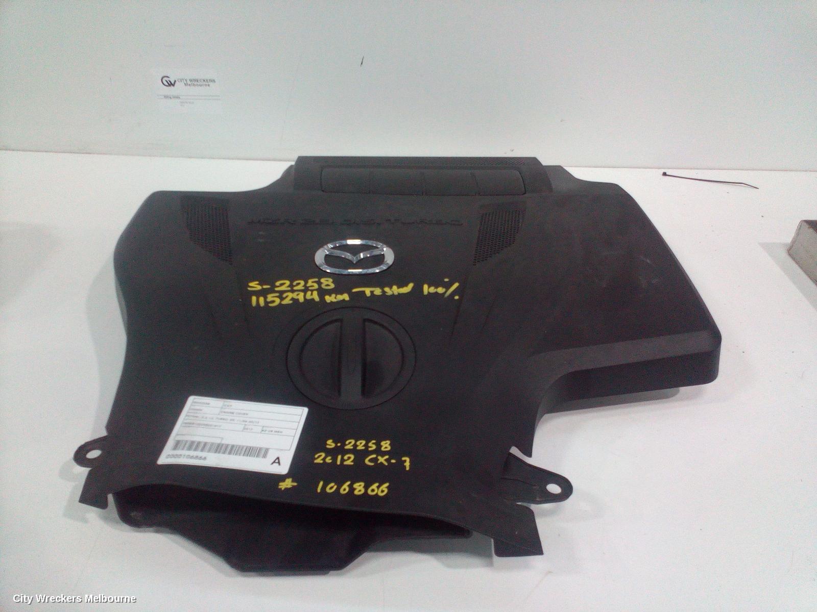 MAZDA CX7 ENGINE COVER, PETROL, 2.3, L3, TURBO, ER, 11/2006 - 02/2012 - Image 1