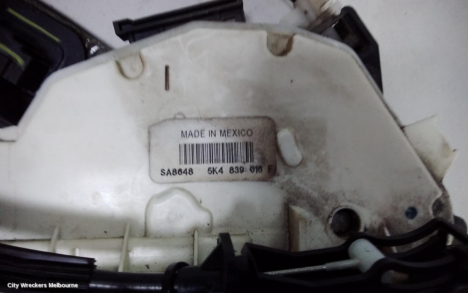 VOLKSWAGEN JETTA DOOR/BOOT/GATE LOCK, RIGHT REAR DOOR LOCK, P/N 5K4839016F, 1B, 02/2011 - 12/2017 - Image 3
