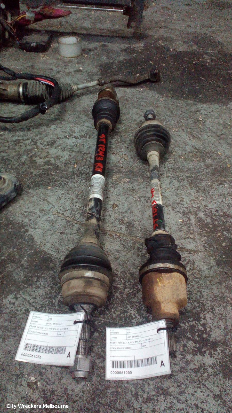 PEUGEOT 208 LEFT DRIVESHAFT, FRONT, PETROL, 1.6, VF3* 5FS, A9, 10/2012 - 05/2015 - Image 1