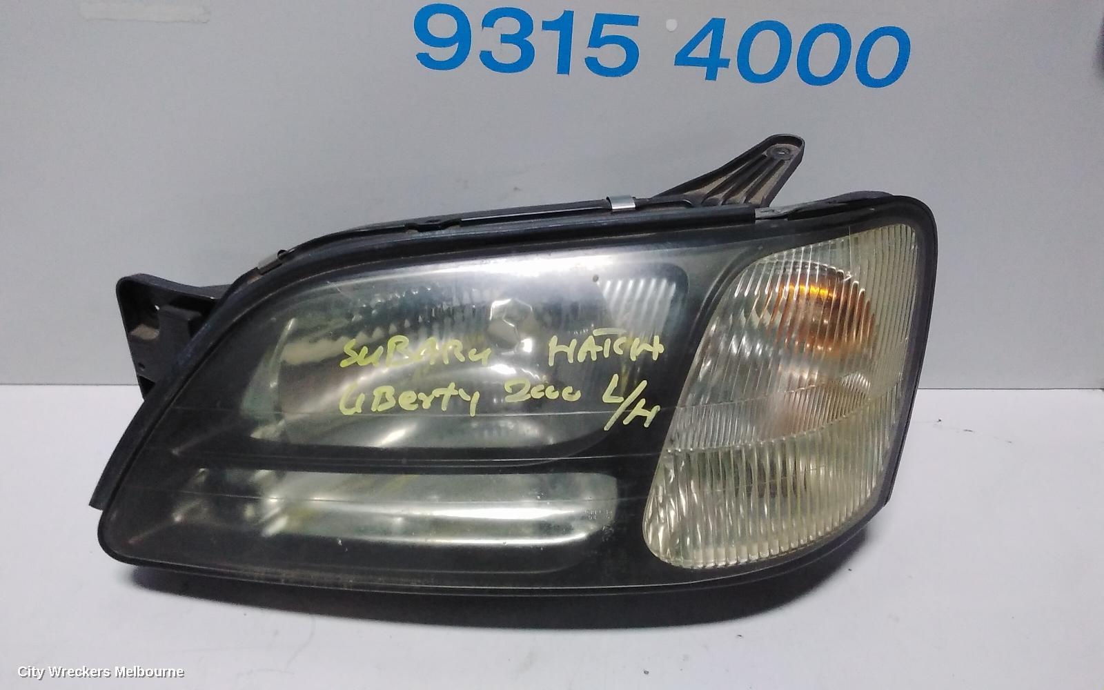 SUBARU LIBERTY LEFT HEADLAMP, 3RD GEN, BLACK INSERT, 11/1998 - 06/2001 - Image 2