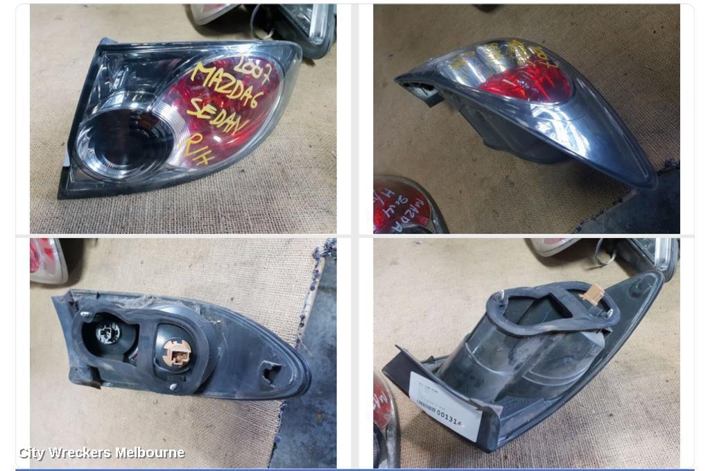 MAZDA 6 RIGHT TAILLIGHT, GG/GY, IN BODY, SEDAN/HATCH, LENS# 220-61980, 08/2005 - 11/2007 - Image 1