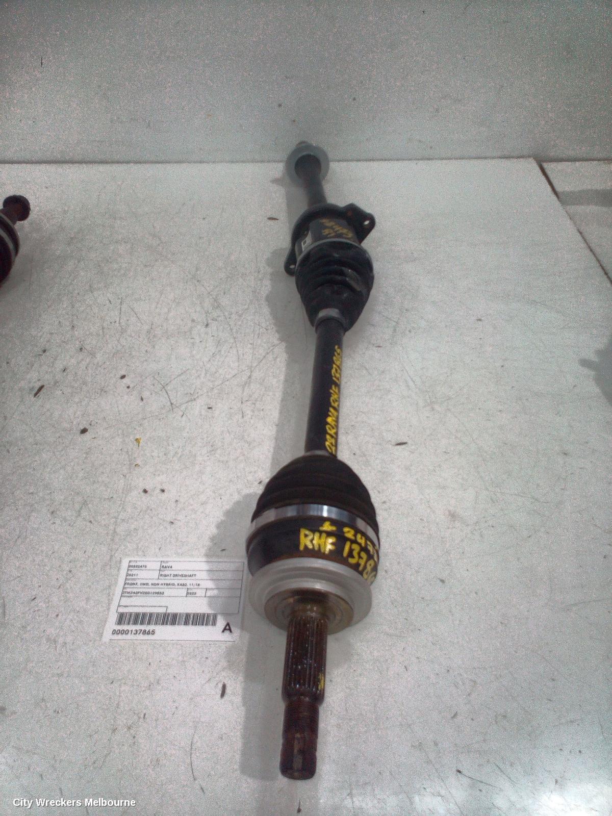 TOYOTA RAV4 RIGHT DRIVESHAFT, FRONT, 2WD, NON HYBRID, XA50, 11/2018 ONWARDS - Image 1