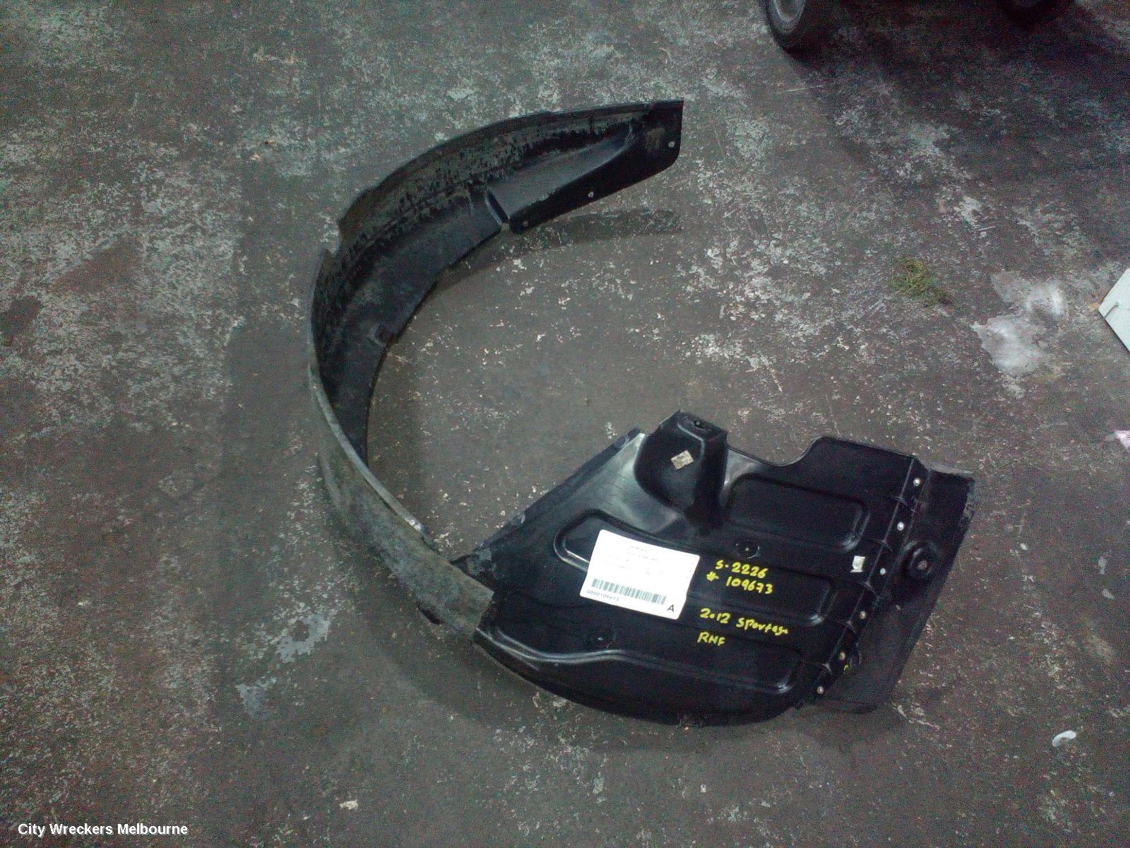 KIA SPORTAGE RIGHT GUARD LINER, SL, FRONT, 05/2010 - 05/2013 - Image 2