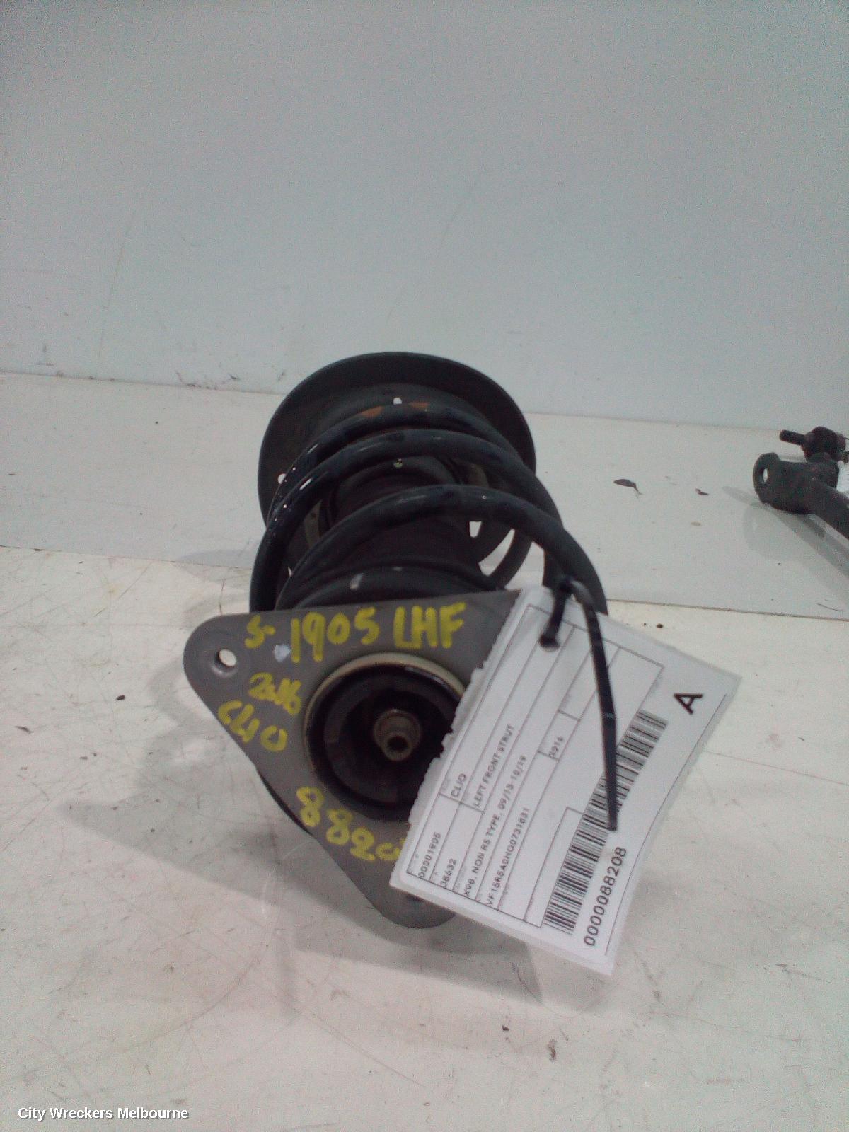 RENAULT CLIO LEFT FRONT STRUT, X98, NON RS TYPE, 09/2013 - 10/2019 - Image 2