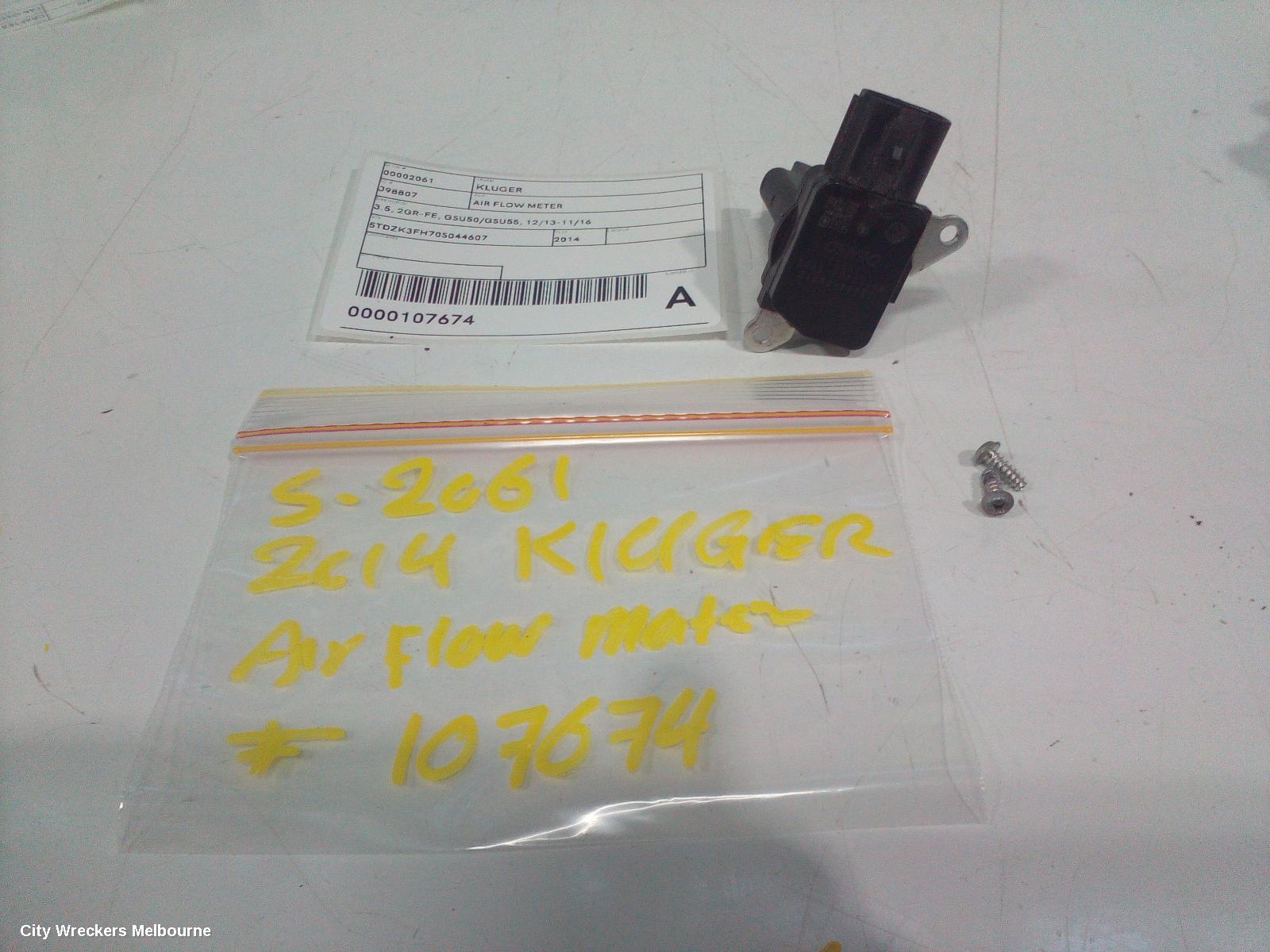 TOYOTA KLUGER AIR FLOW METER, 3.5, 2GR-FE, GSU50/GSU55, 12/2013 - 11/2016 - Image 1