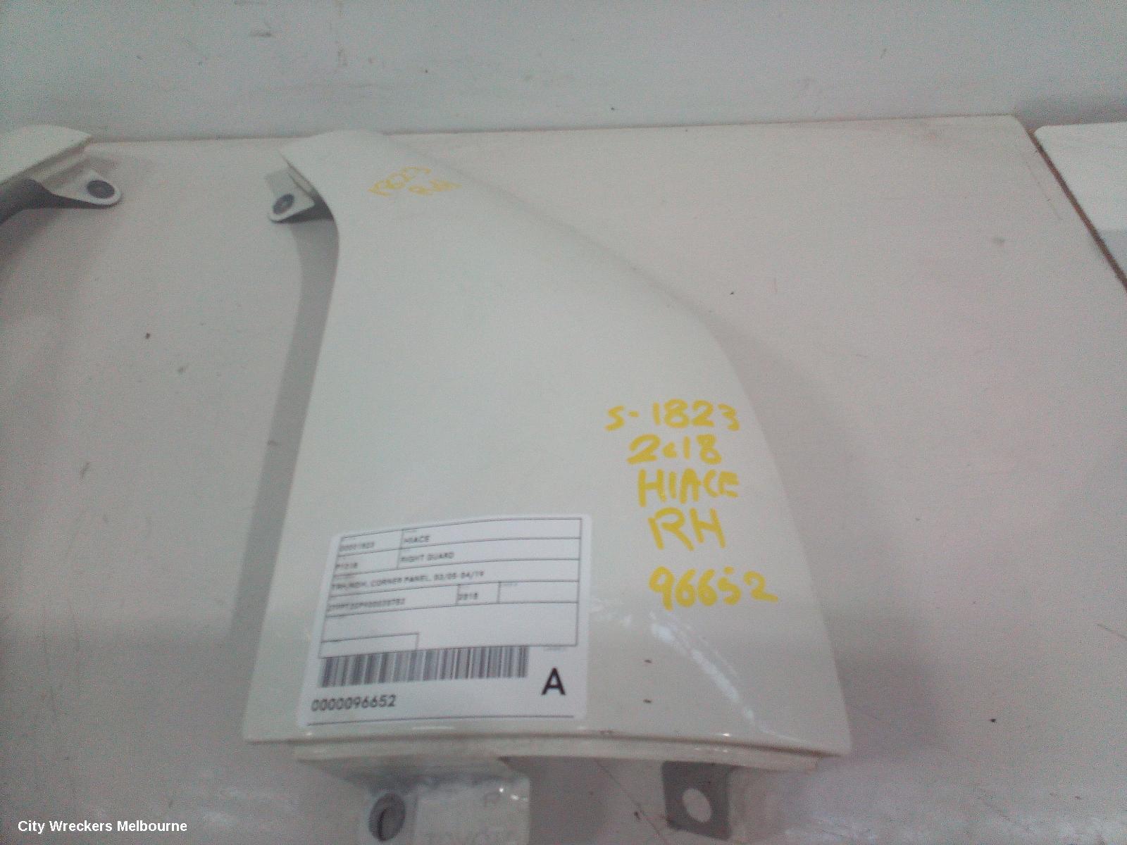 TOYOTA HIACE RIGHT GUARD, TRH/KDH, CORNER PANEL, 03/2005 - 04/2019 - Image 1