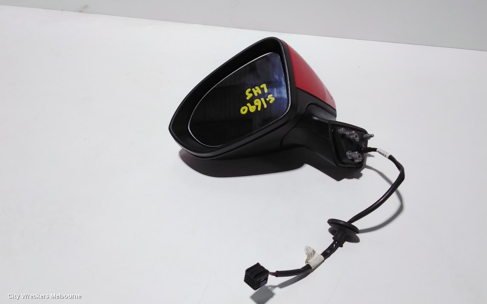 HOLDEN ASTRA LEFT DOOR MIRROR, BK, 5DR HATCH, MANUAL FOLDING TYPE, 09/2016 ONWARDS - Image 1