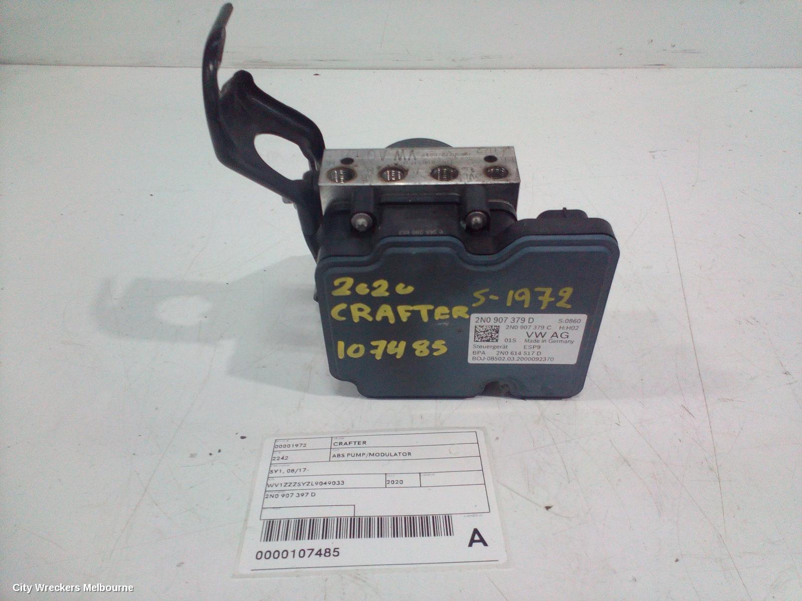 VOLKSWAGEN CRAFTER ABS PUMP/MODULATOR, SY1, 08/2017 ONWARDS - Image 3