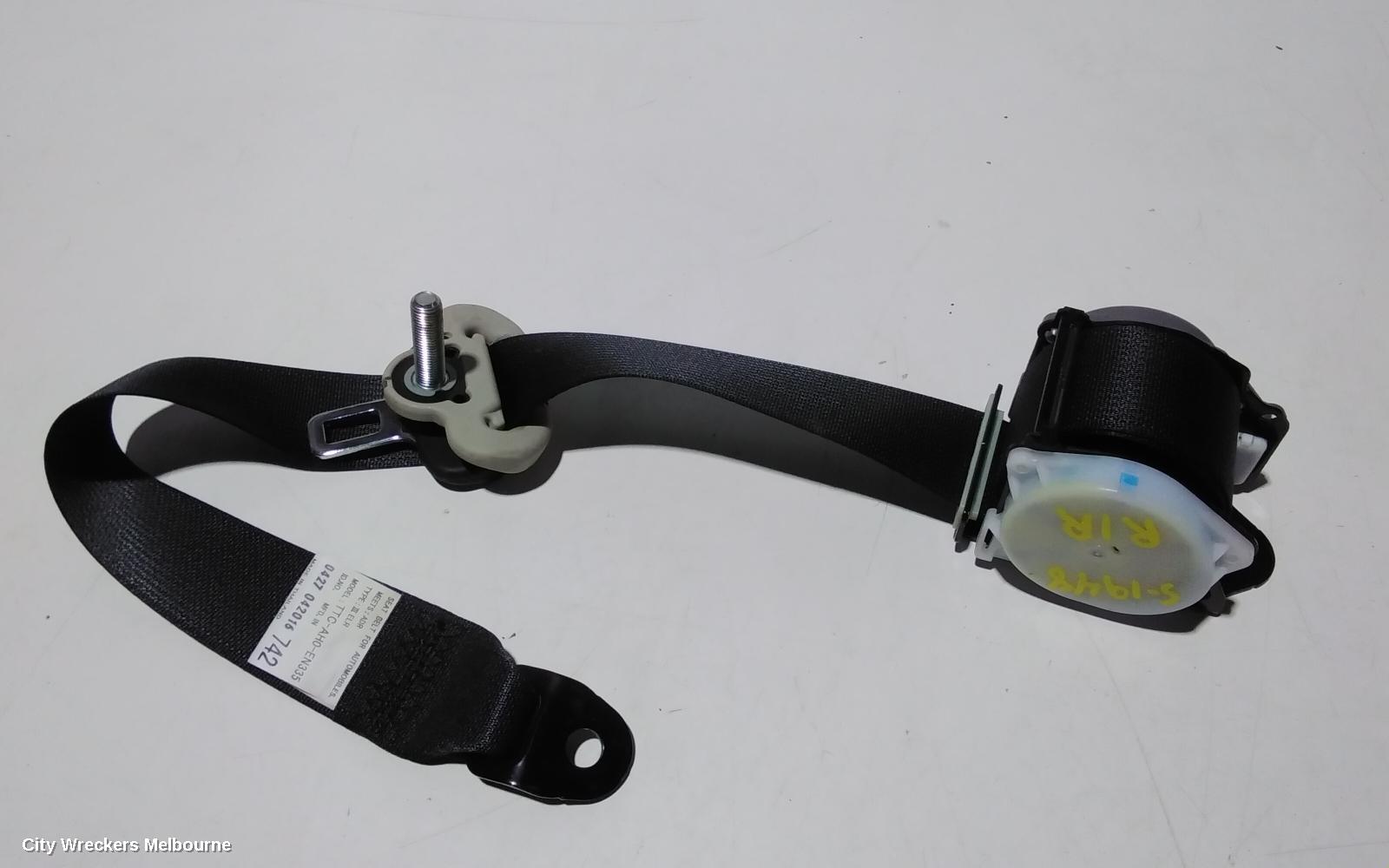 MITSUBISHI TRITON SEATBELT/STALK, RH REAR, SEAT BELT ONLY, DUAL CAB, MQ-MR, 04/2015 ONWARDS - Image 1