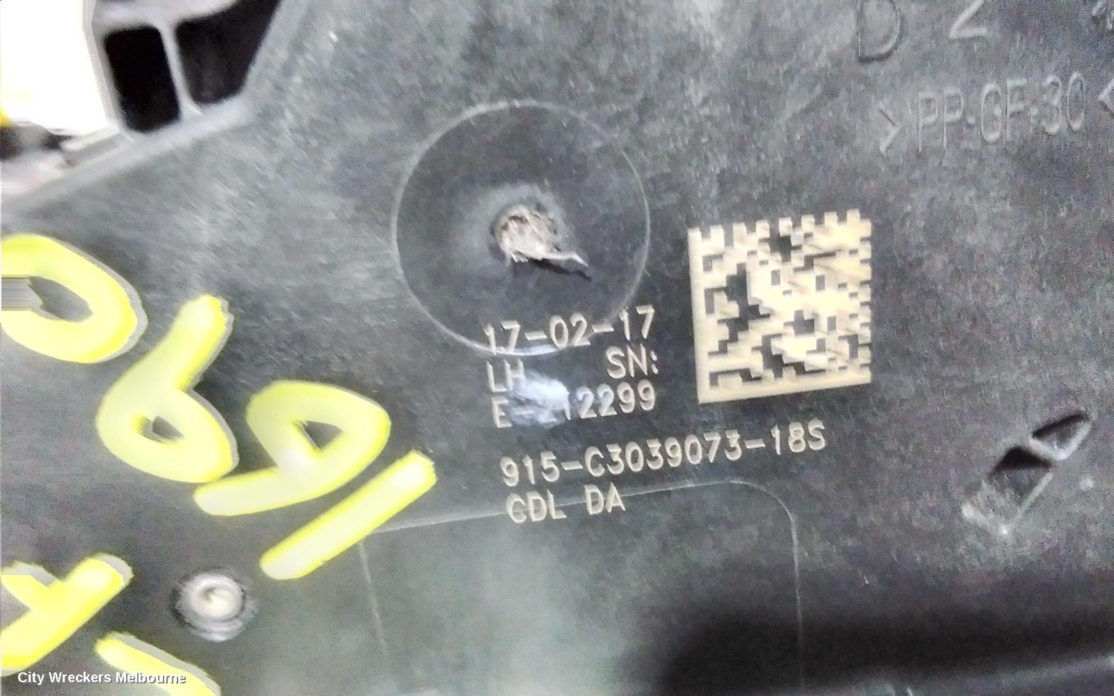 HOLDEN ASTRA DOOR/BOOT/GATE LOCK, LEFT FRONT DOOR LOCK, BK, 5DR HATCH/WAGON, 09/2016 ONWARDS - Image 2