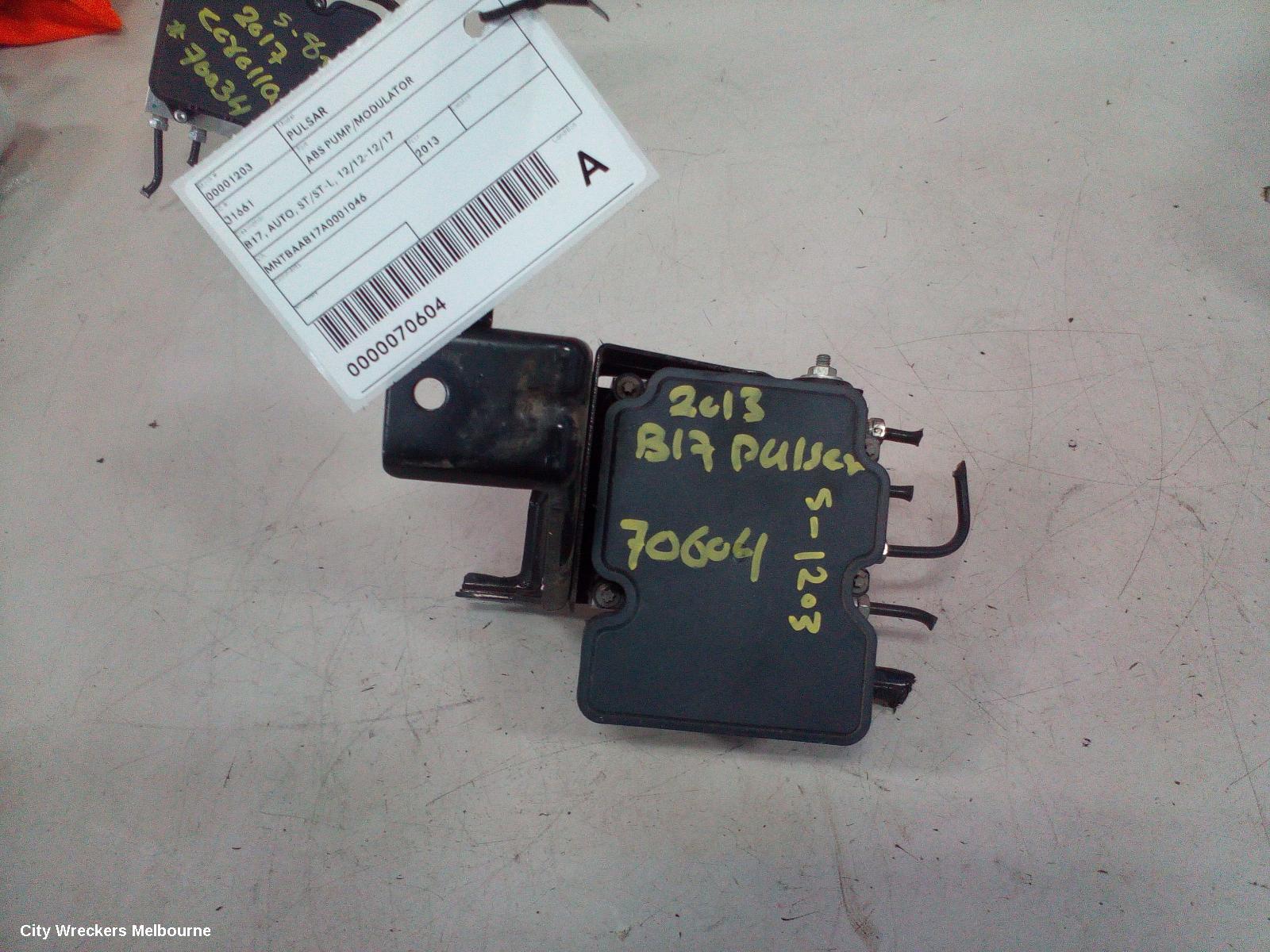 NISSAN PULSAR ABS PUMP/MODULATOR, B17, AUTO, ST/ST-L, 12/2012 - 12/2017 - Image 1
