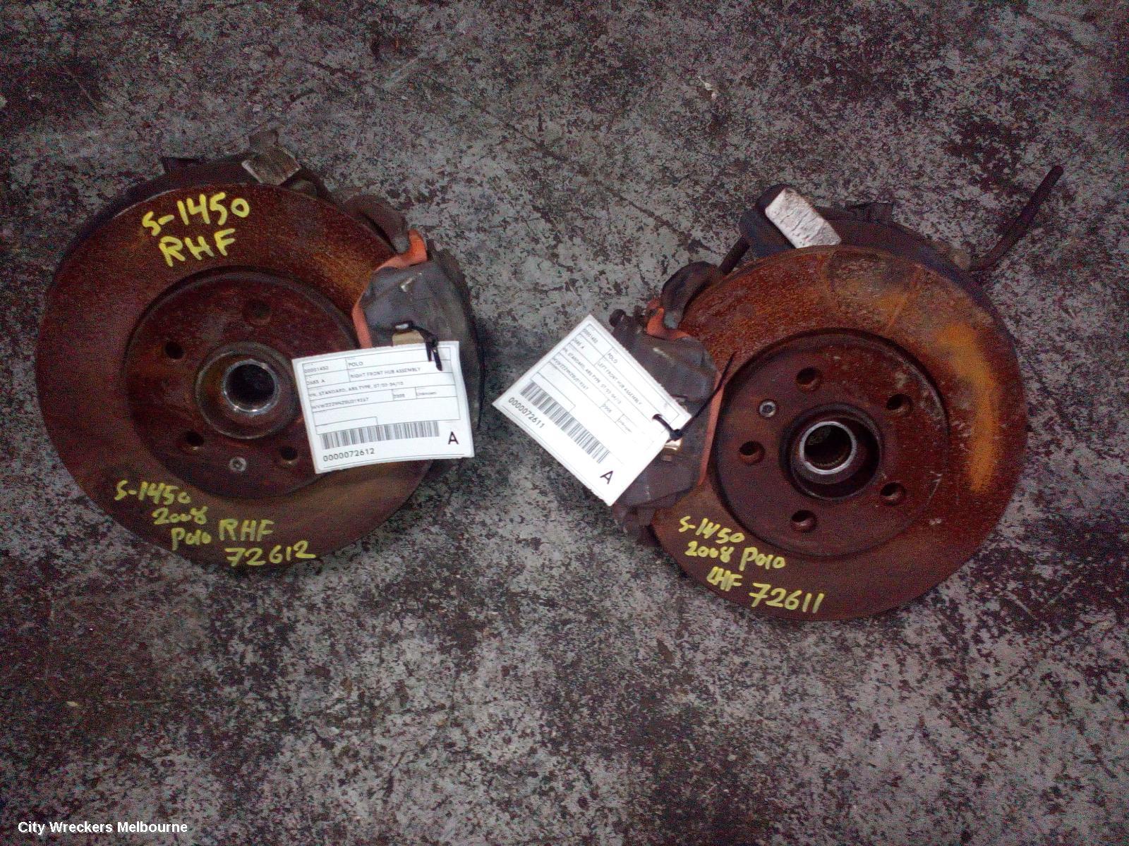 VOLKSWAGEN POLO RIGHT FRONT HUB ASSEMBLY, 9N, STANDARD, NON ABS TYPE, 07/2002 - 04/2010 - Image 2