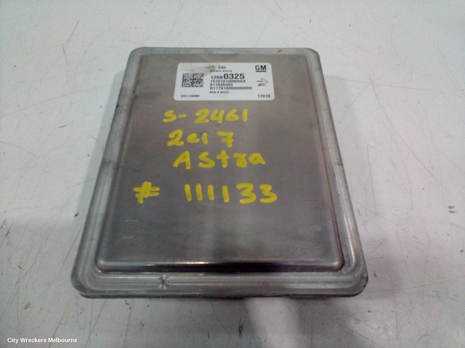 HOLDEN ASTRA ECU, ENGINE ECU, 1.4, PETROL, ECU ONLY, BK, 09/2016 ONWARDS - Image 1